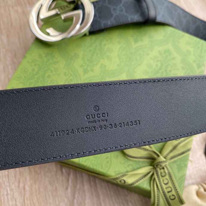 Gucci Male Basic Belt Canvas Black S-m