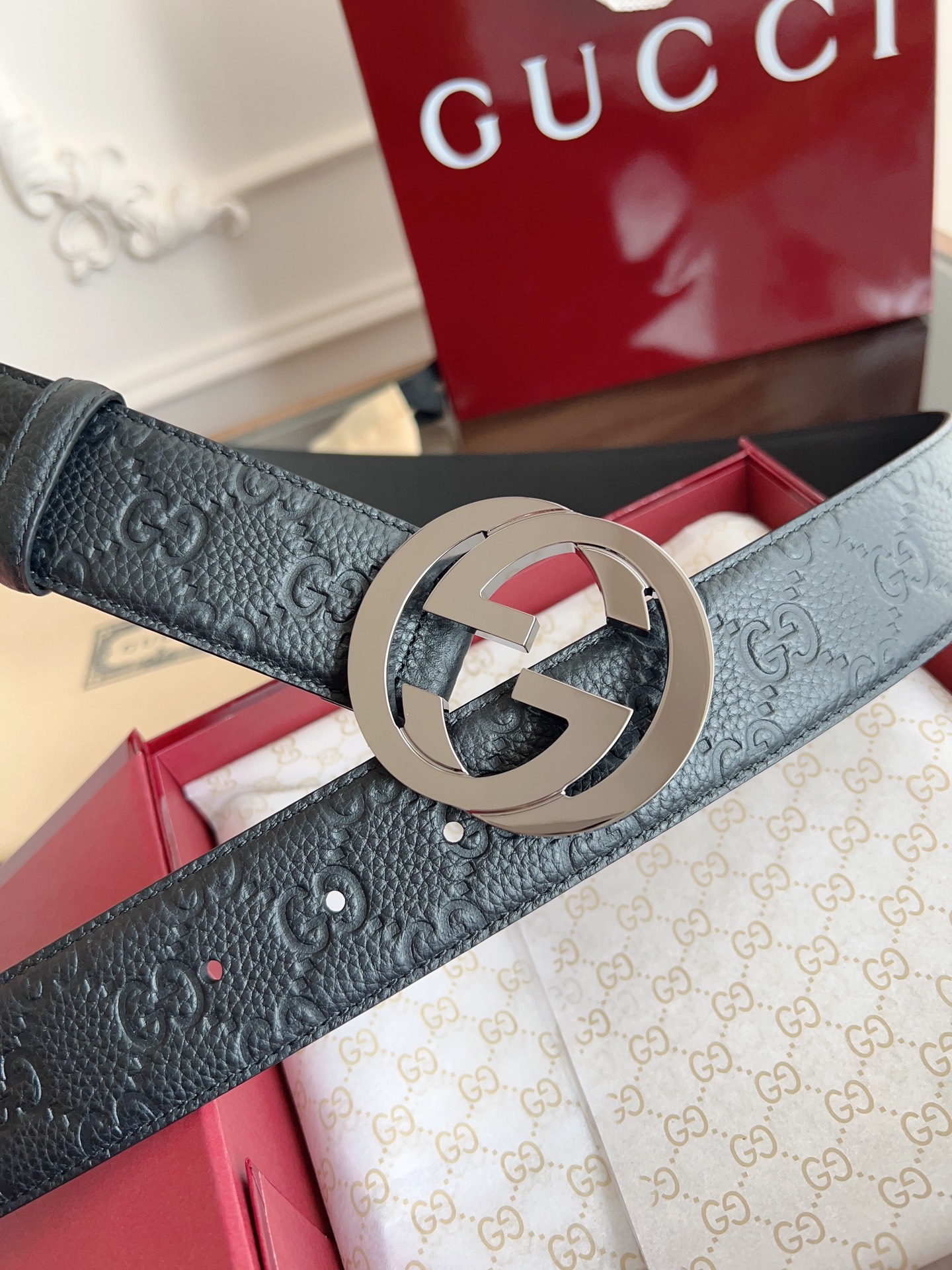 Gucci Basic Belt 40mm-l