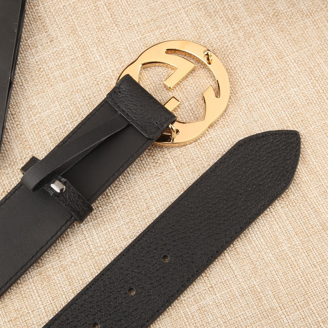 Gucci Male Leather Belt Cow Leather Black M