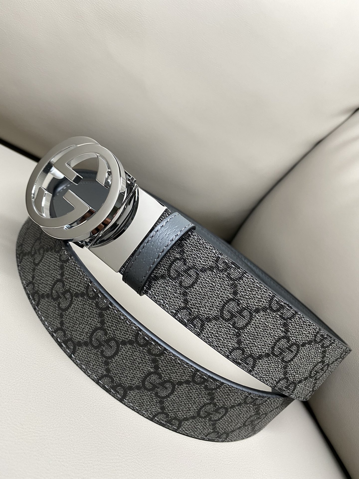 Gucci Male Canvas Belt Canvas Black S-m