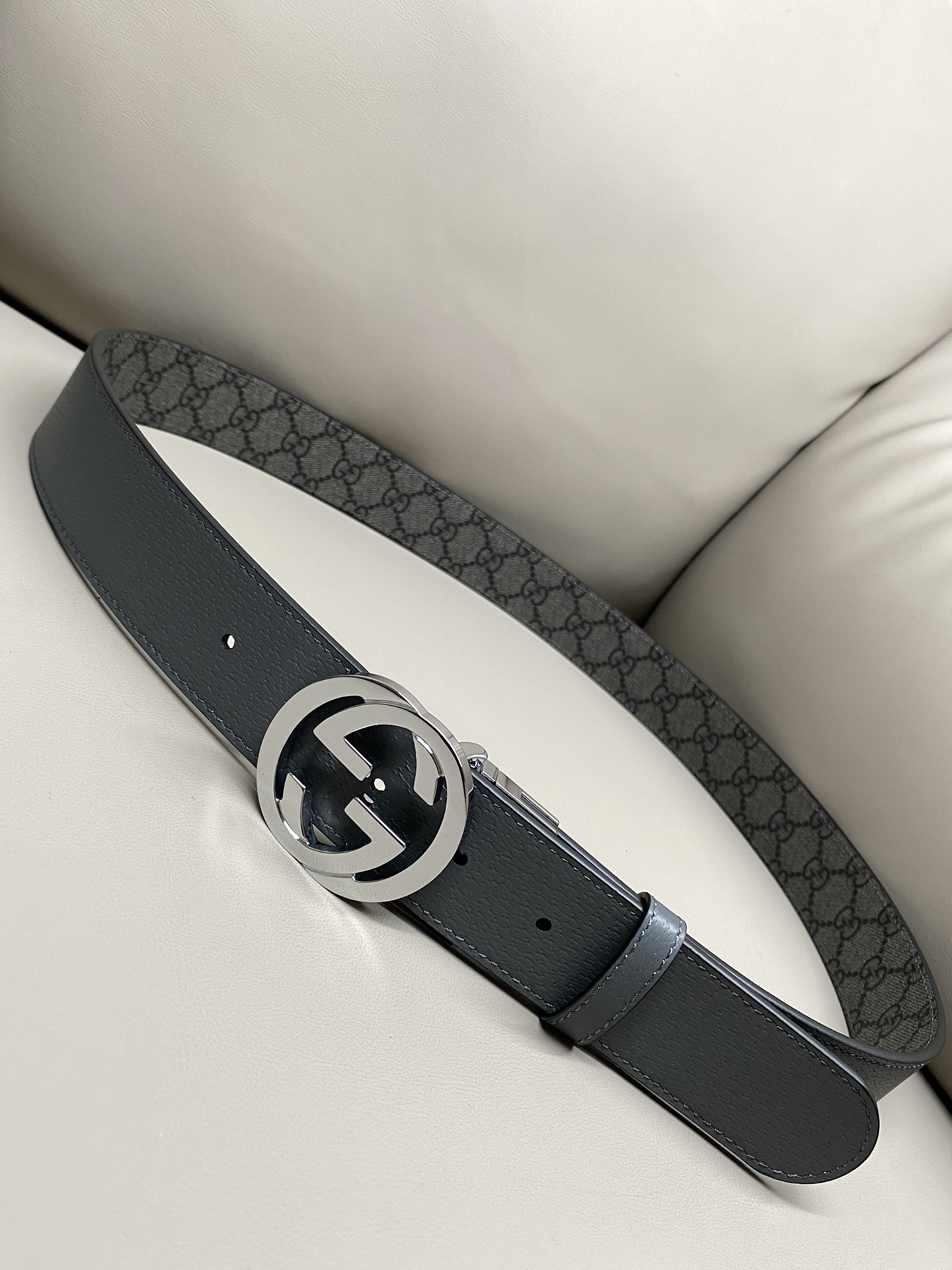 Gucci Male Canvas Belt Canvas Black S-m