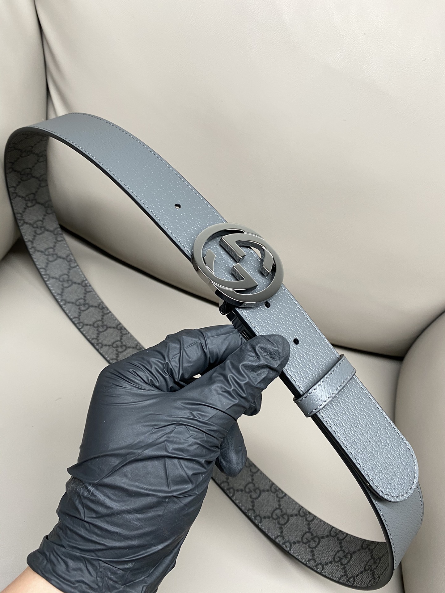 Gucci Male Canvas Belt Canvas Black S-m