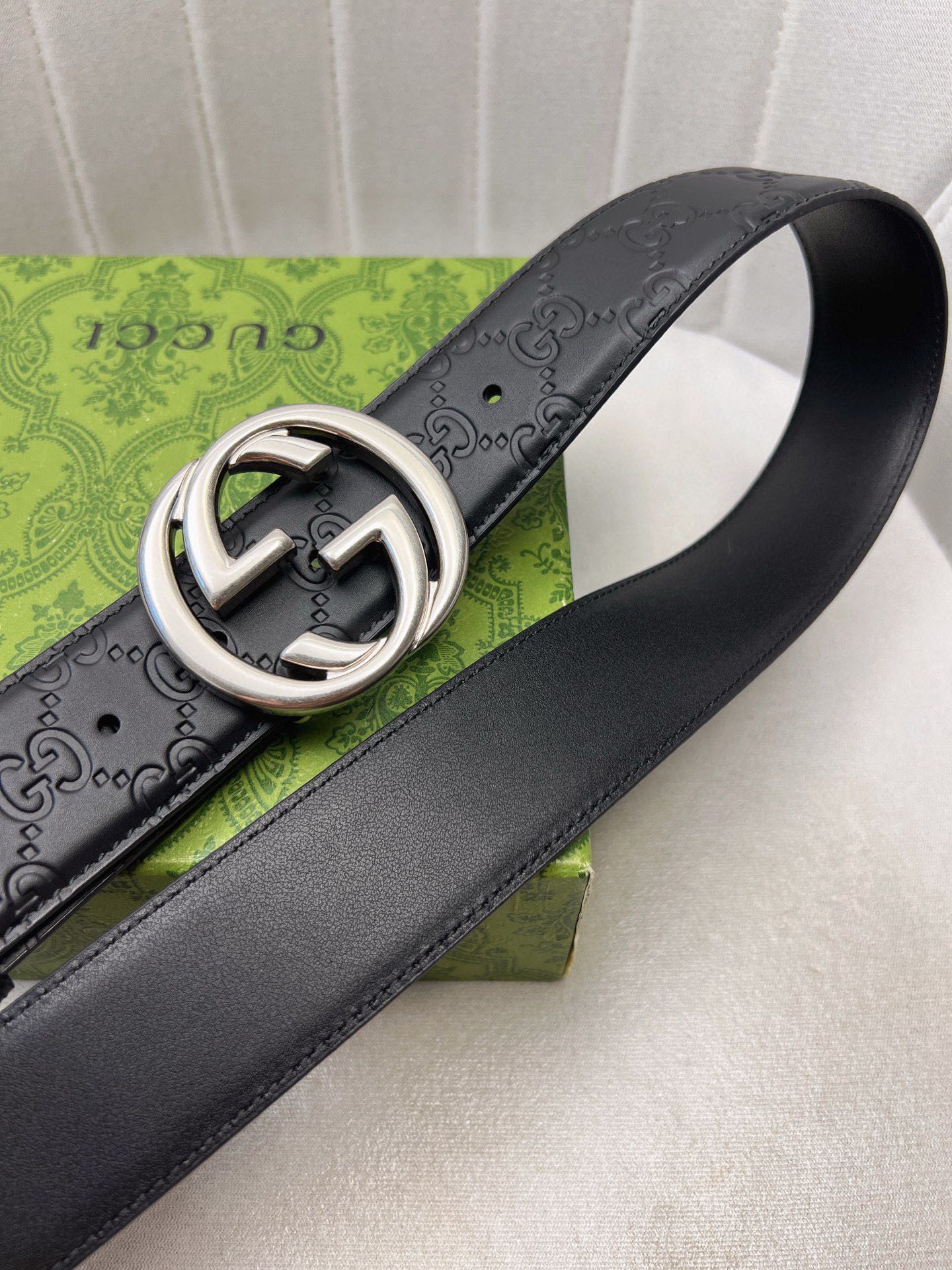 Gucci Male Leather Belt Top Grain Leather