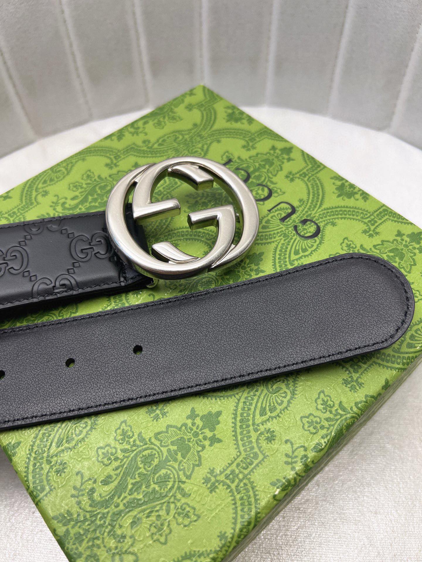 Gucci Male Leather Belt Top Grain Leather