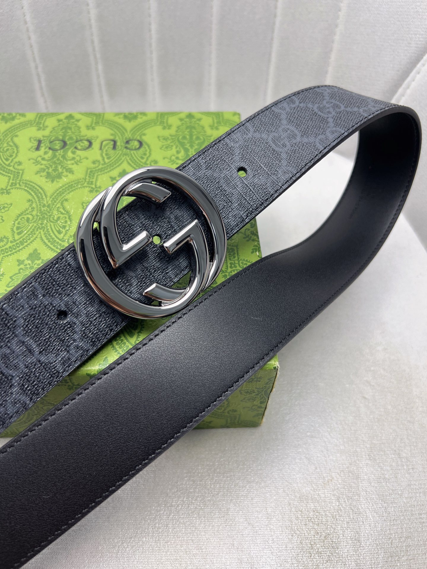 Gucci Male Leather Belt Top Grain Leather