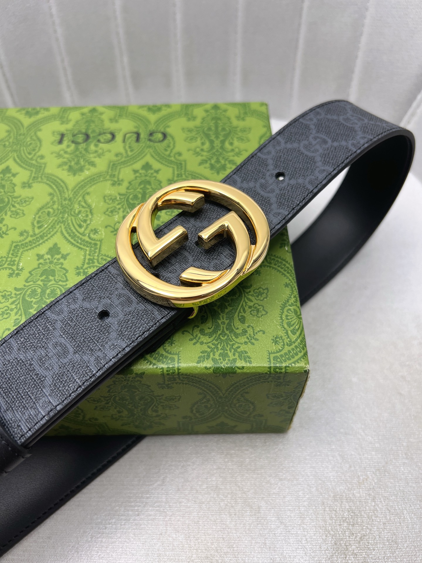 Gucci Male Leather Belt Top Grain Leather