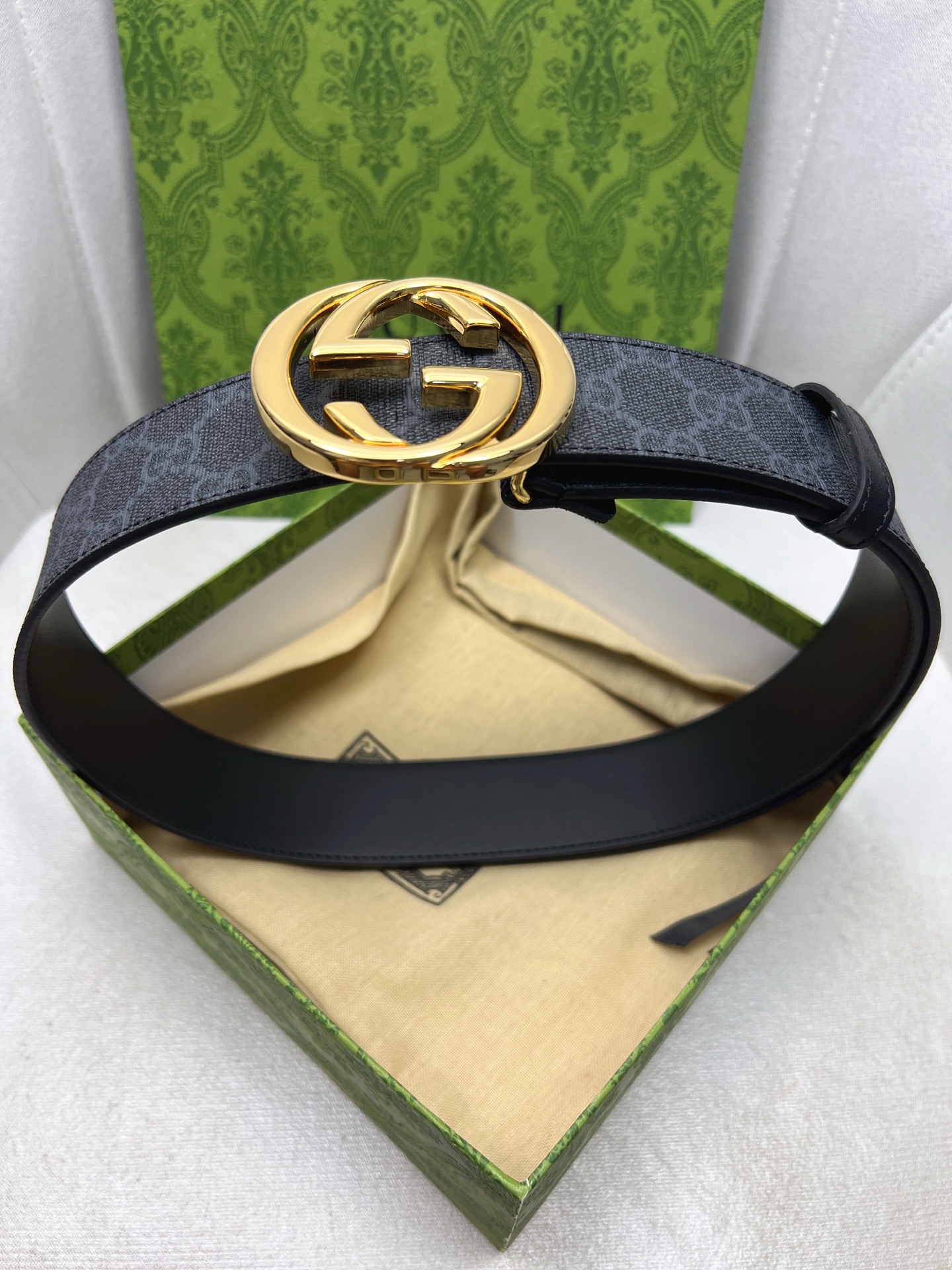 Gucci Male Leather Belt Top Grain Leather