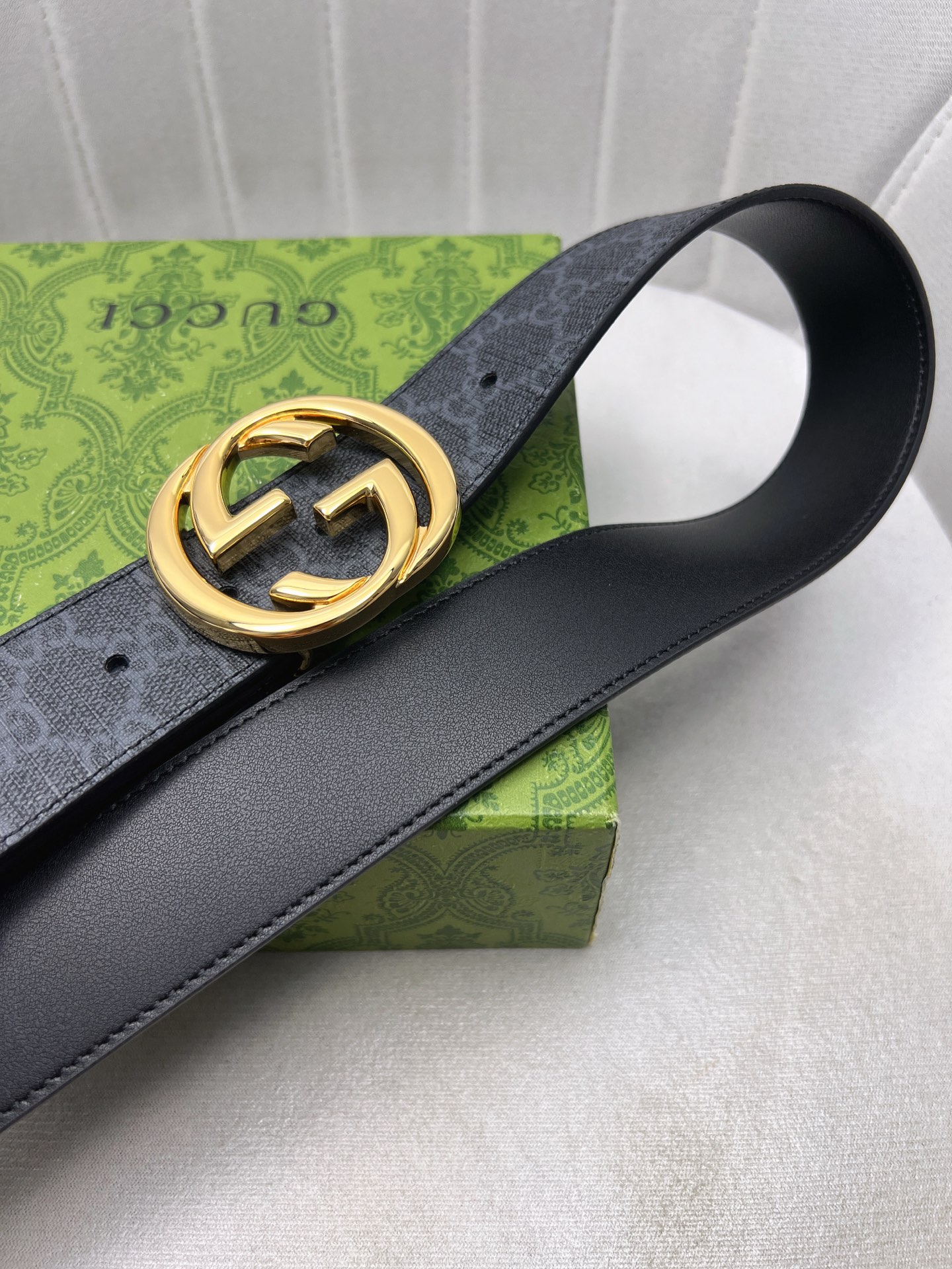 Gucci Male Leather Belt Top Grain Leather