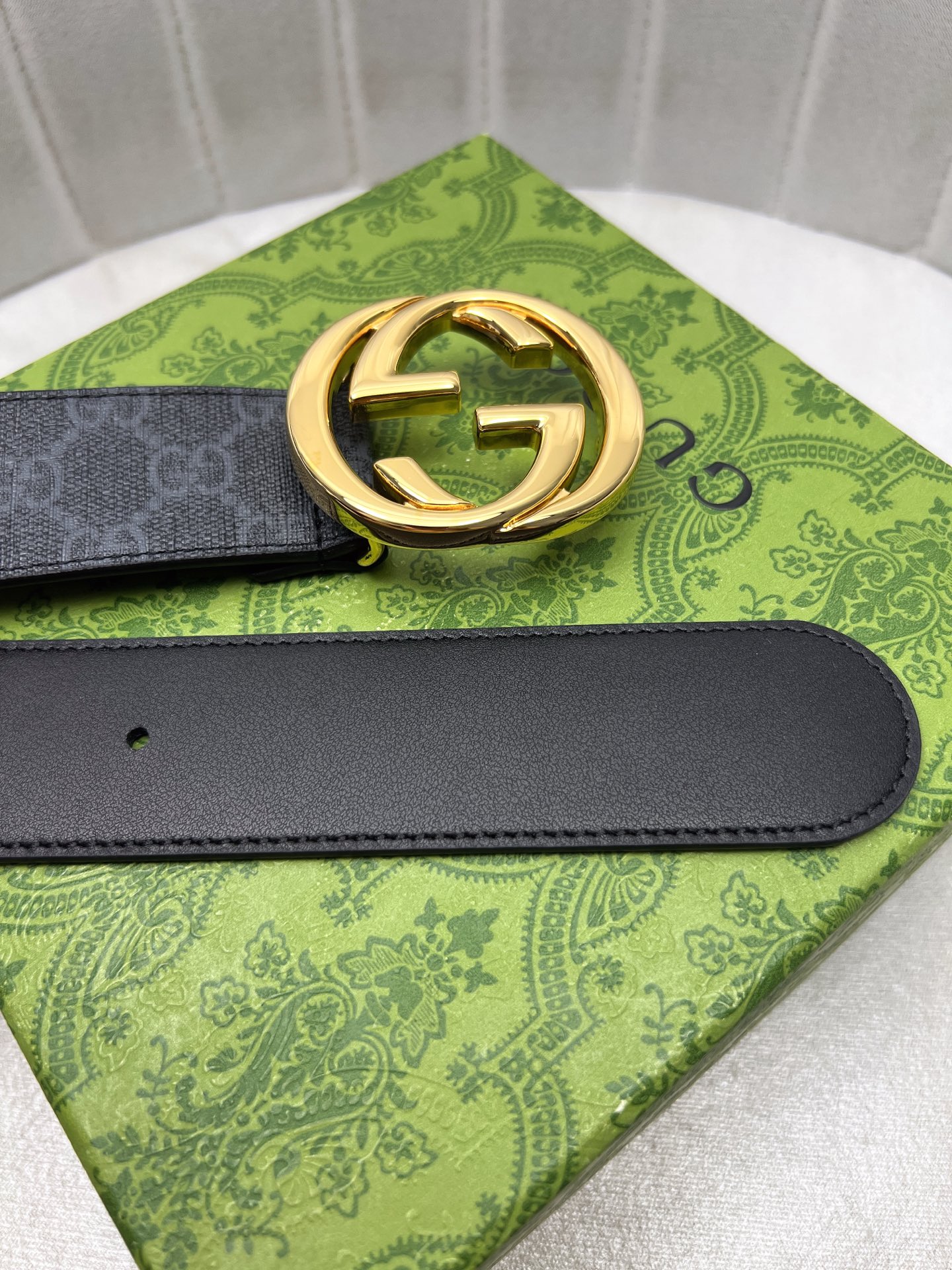 Gucci Male Leather Belt Top Grain Leather