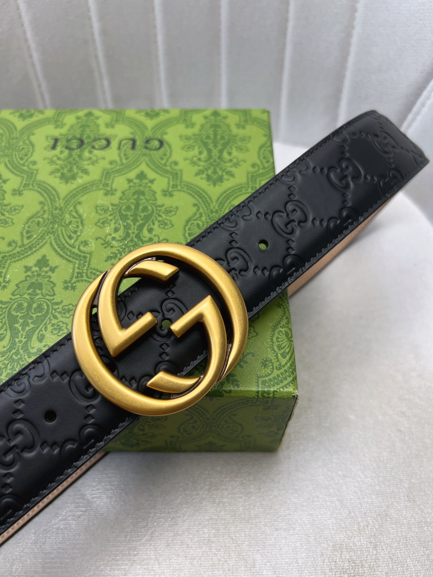 Gucci Male Leather Belt Top Grain Leather
