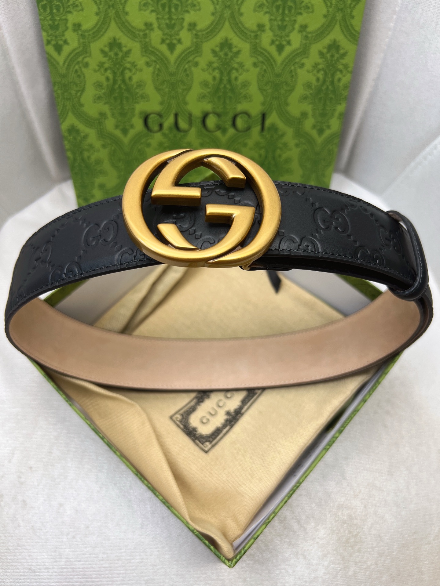 Gucci Male Leather Belt Top Grain Leather