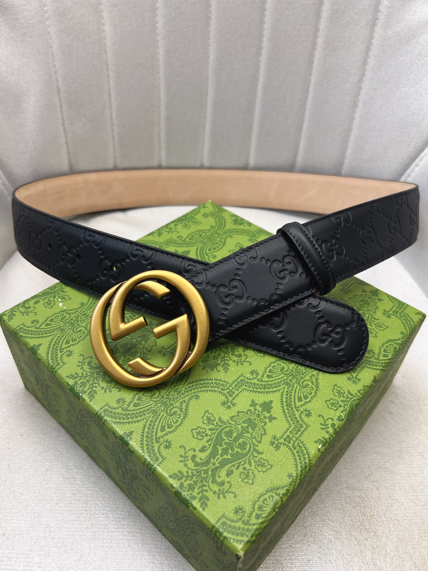 Gucci Male Leather Belt Top Grain Leather