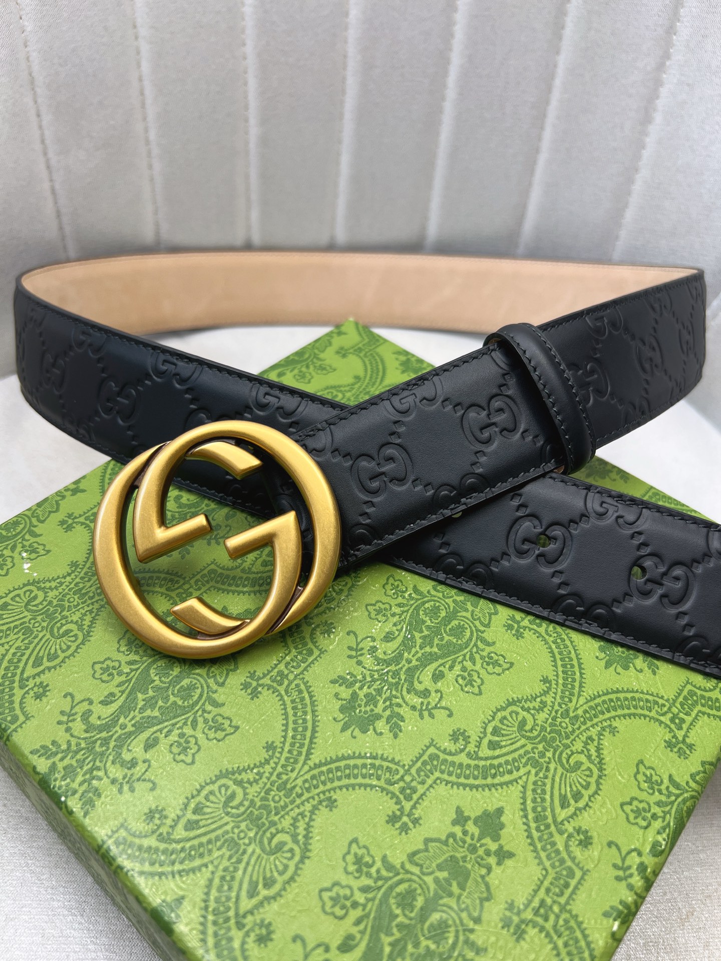 Gucci Male Leather Belt Top Grain Leather