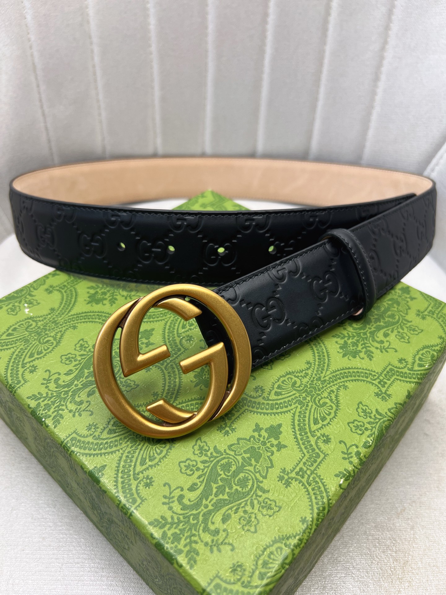 Gucci Male Leather Belt Top Grain Leather