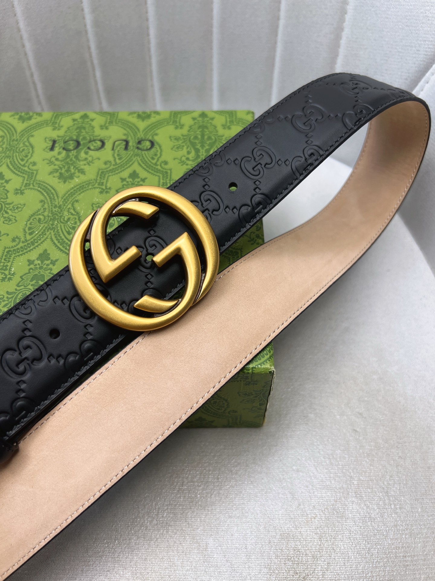 Gucci Male Leather Belt Top Grain Leather