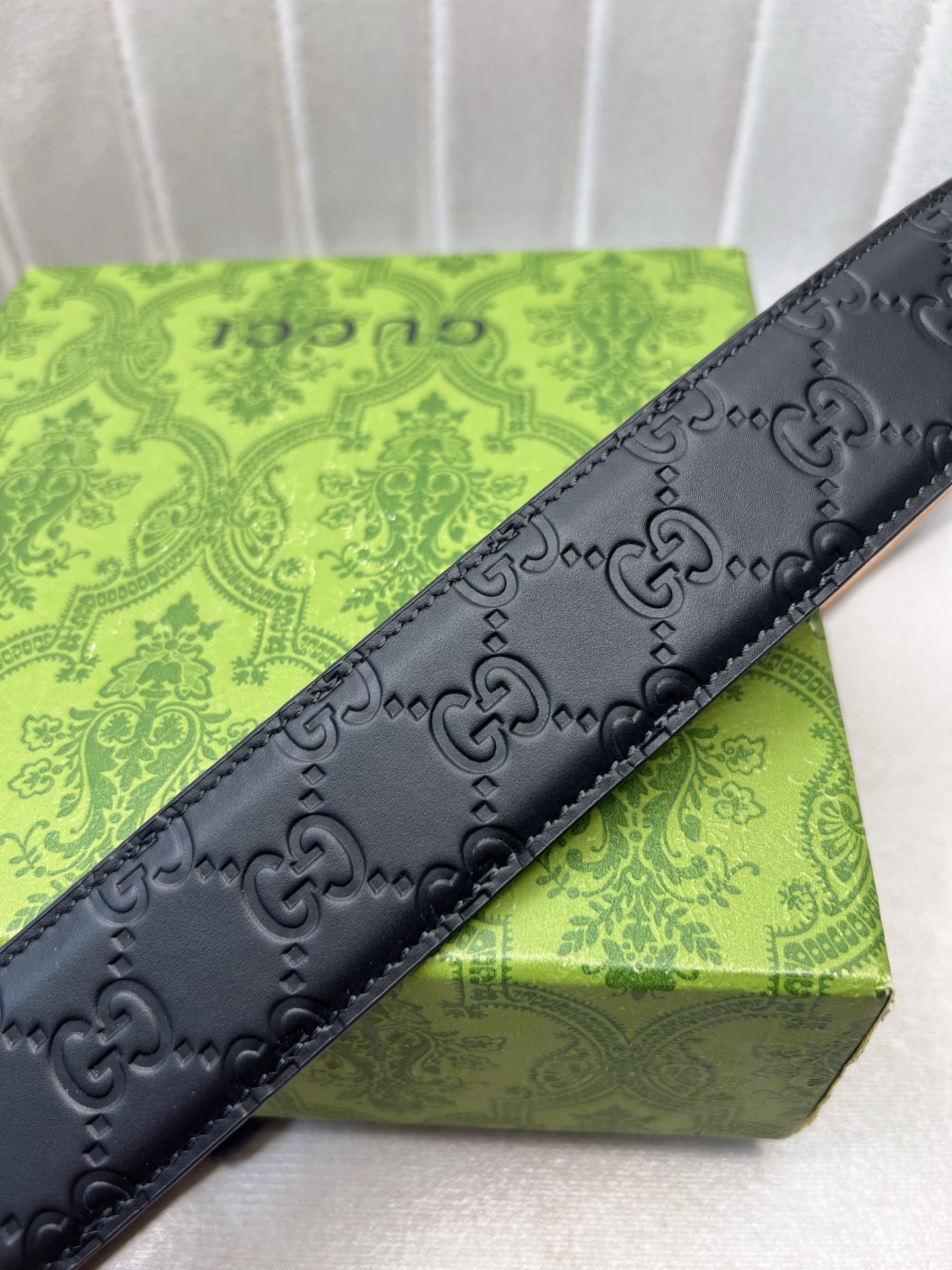 Gucci Male Leather Belt Top Grain Leather