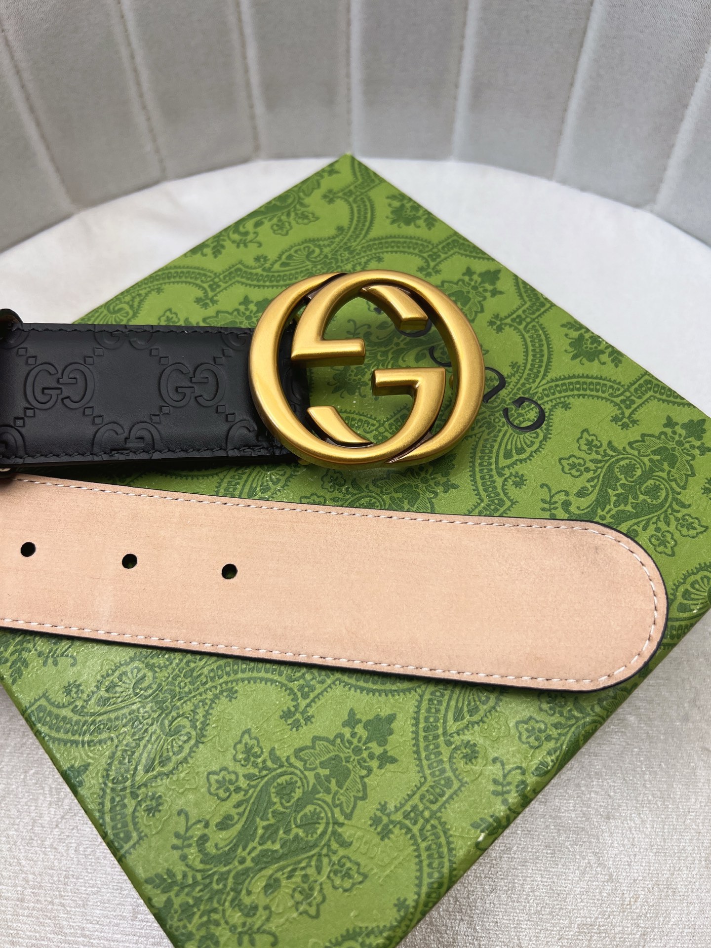 Gucci Male Leather Belt Top Grain Leather