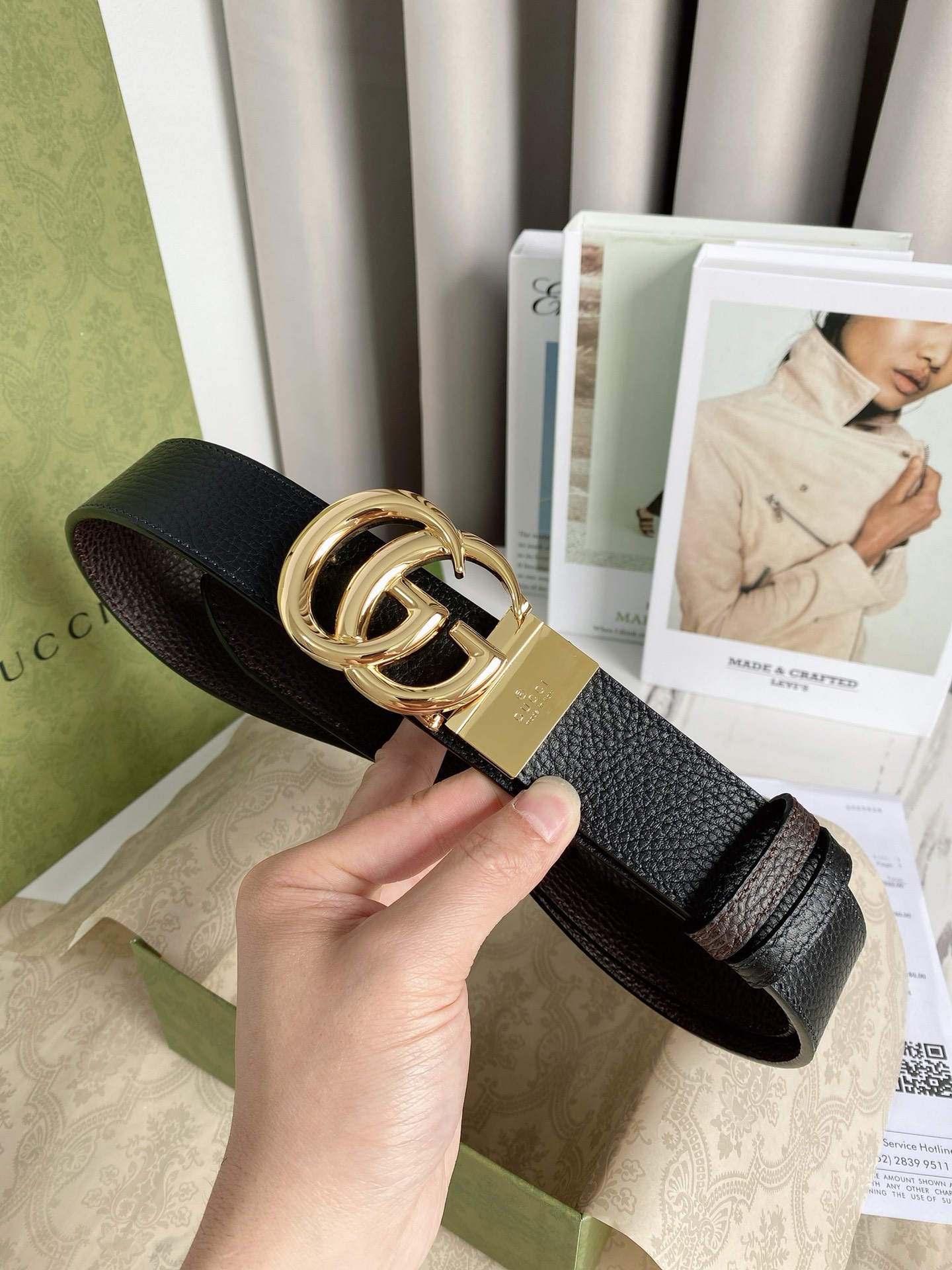 Gucci Leather Belt Top Grain Leather M