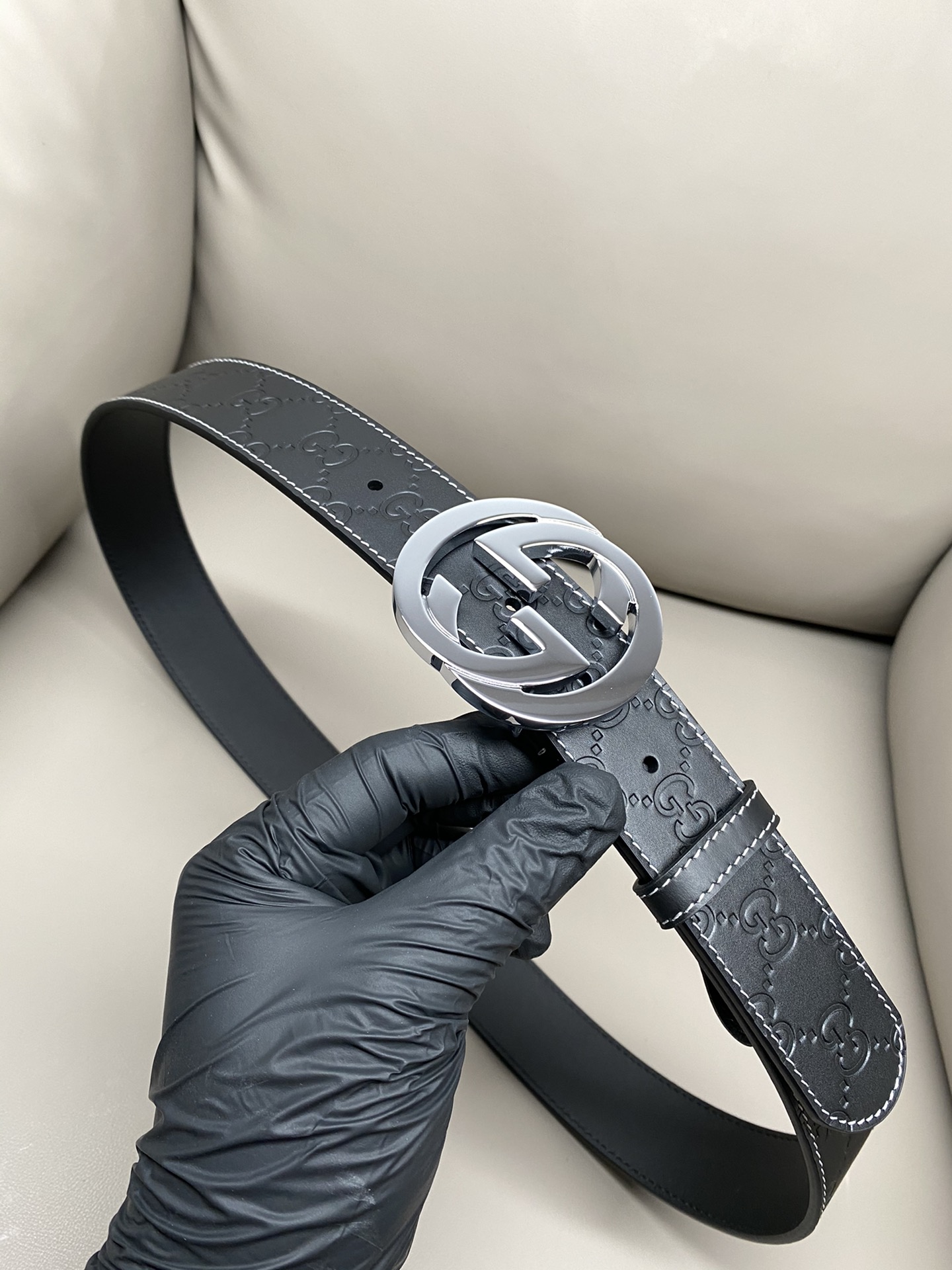 Basic Belt Cow Leather White