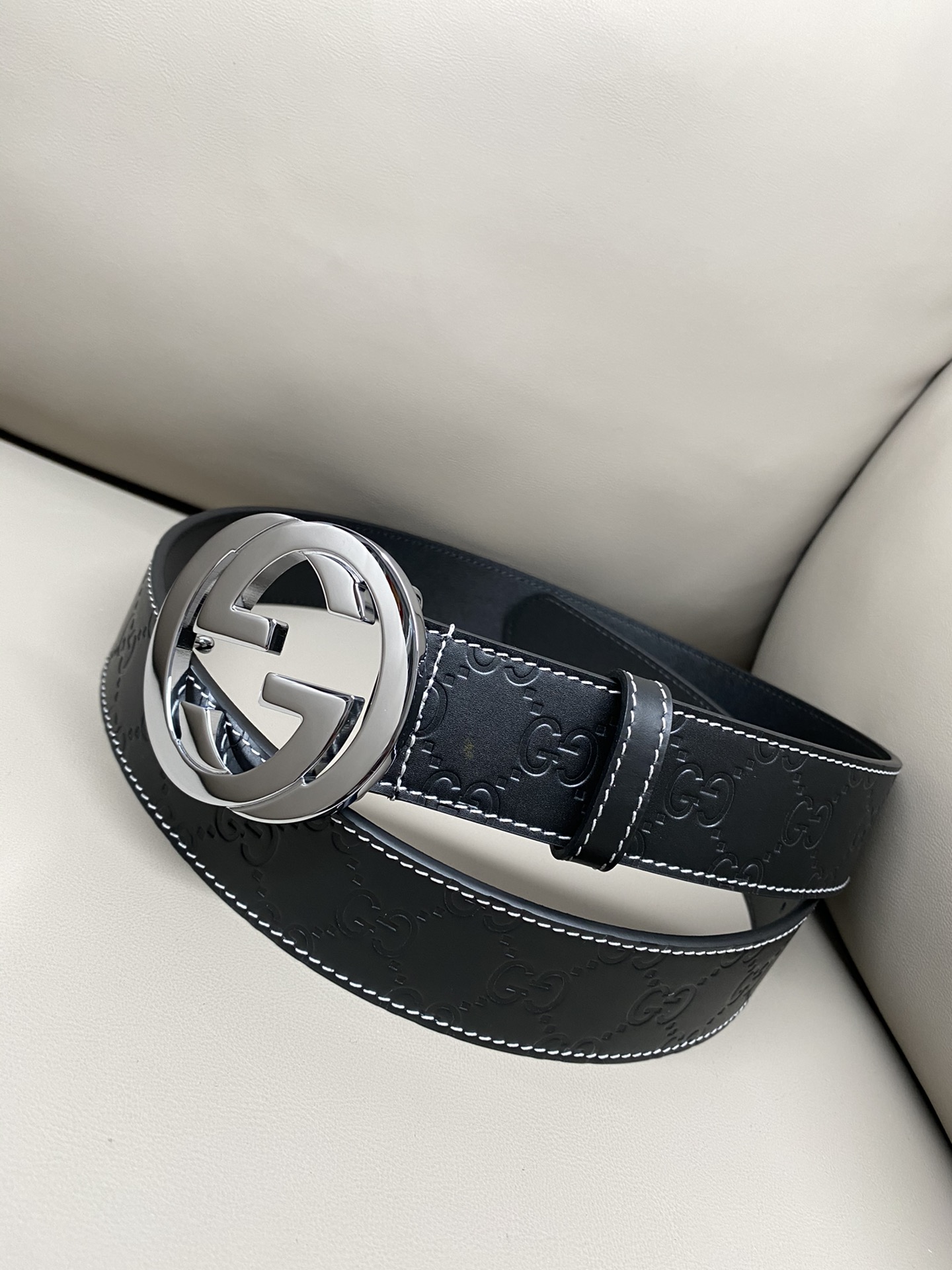 Basic Belt Cow Leather White