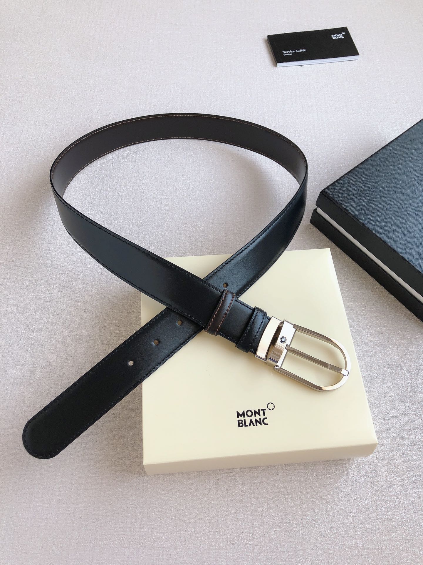 Montblanc Male Pin Buckle Belt Cow Leather M