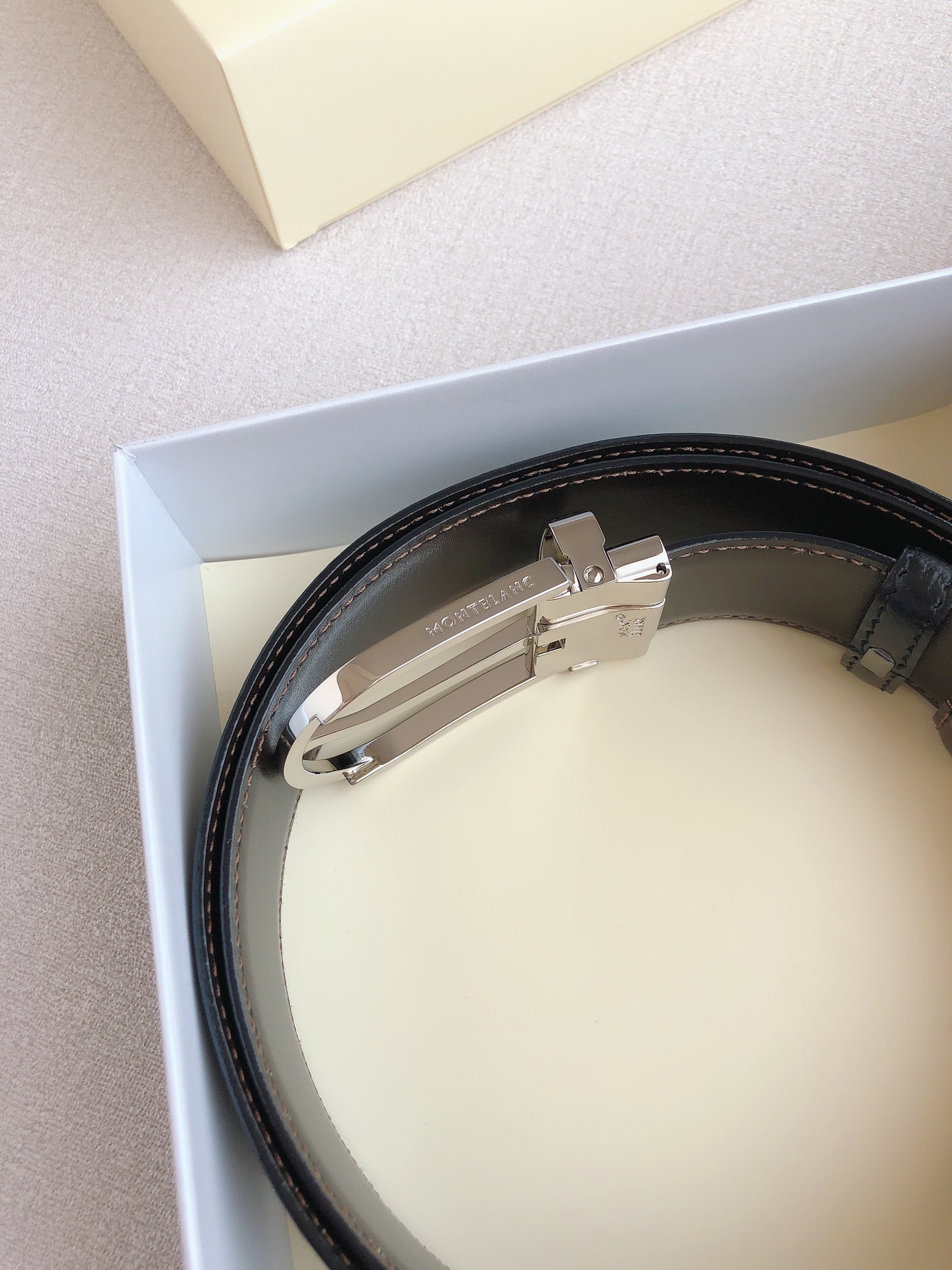 Montblanc Male Pin Buckle Belt Cow Leather M