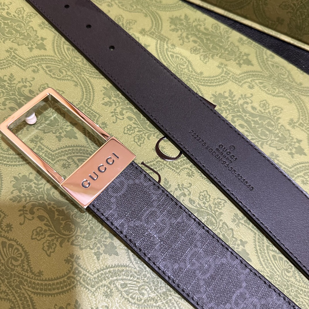 Gucci Basic Belt Canvas Black S-m
