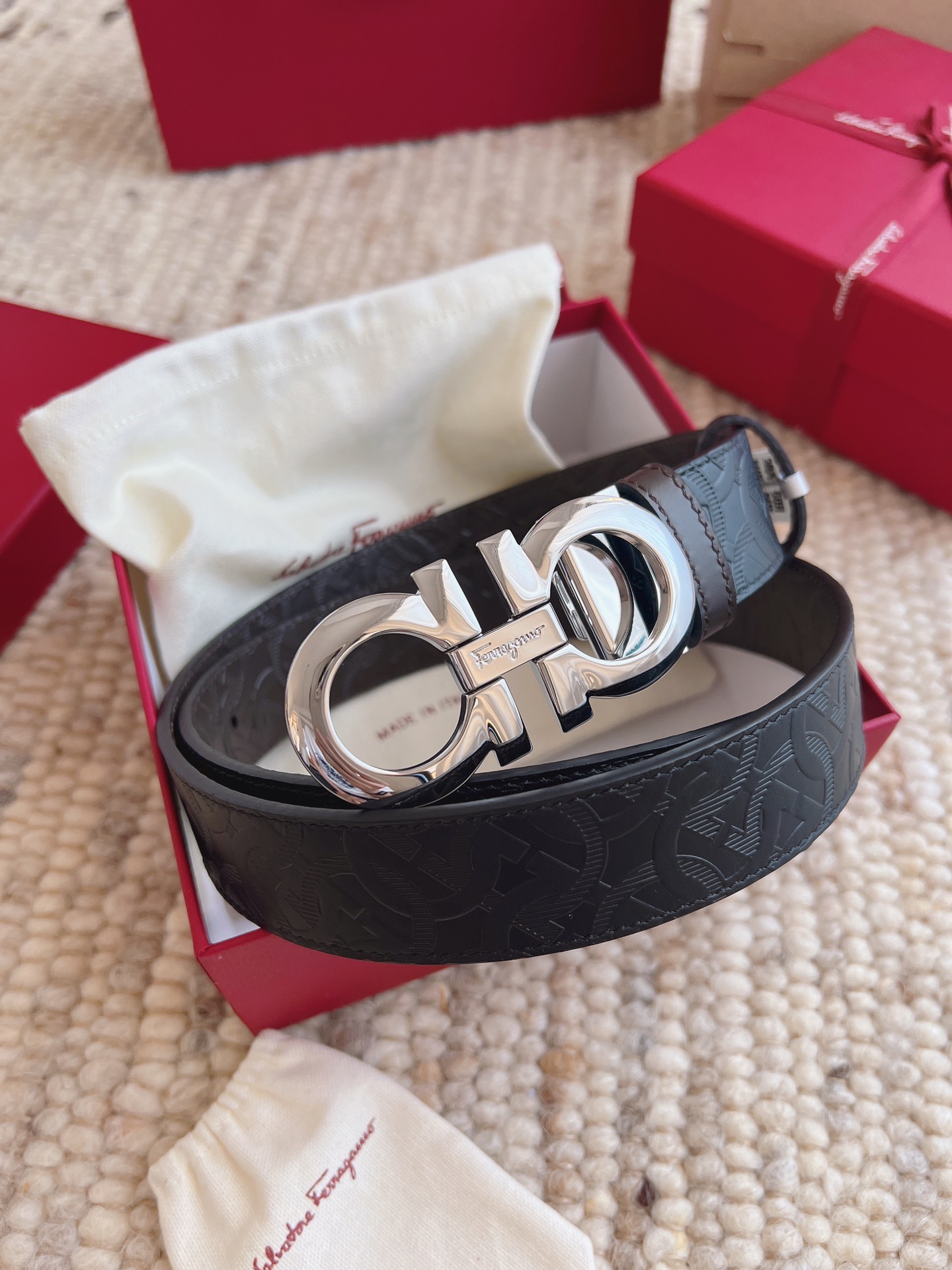 Salvatore Ferragamo Male Basic Belt Top Grain Leather S-m-l