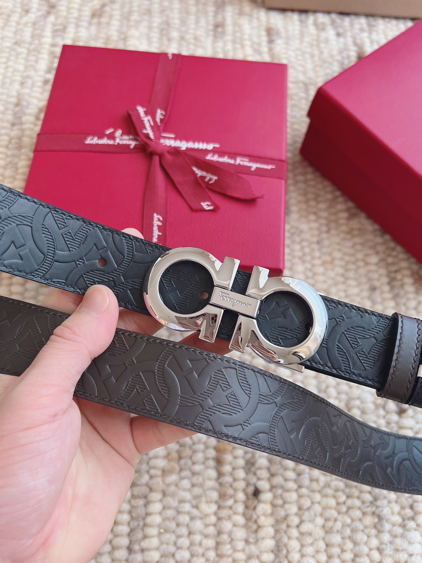 Salvatore Ferragamo Male Basic Belt Top Grain Leather S-m-l