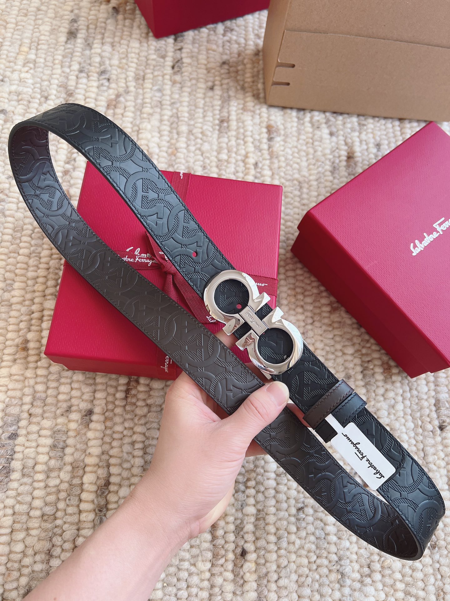 Salvatore Ferragamo Male Basic Belt Top Grain Leather S-m-l