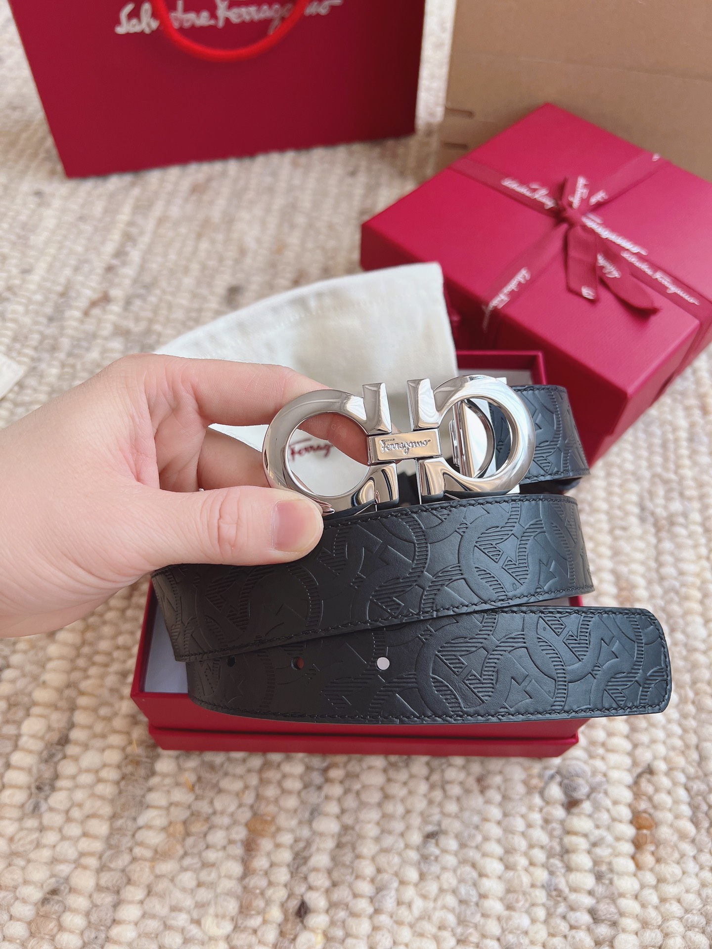 Salvatore Ferragamo Male Basic Belt Top Grain Leather S-m-l