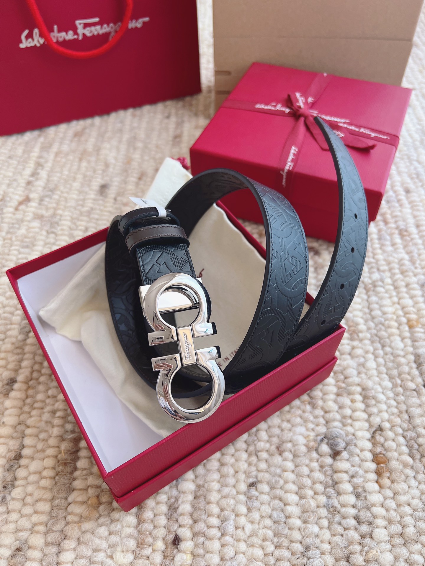 Salvatore Ferragamo Male Basic Belt Top Grain Leather S-m-l