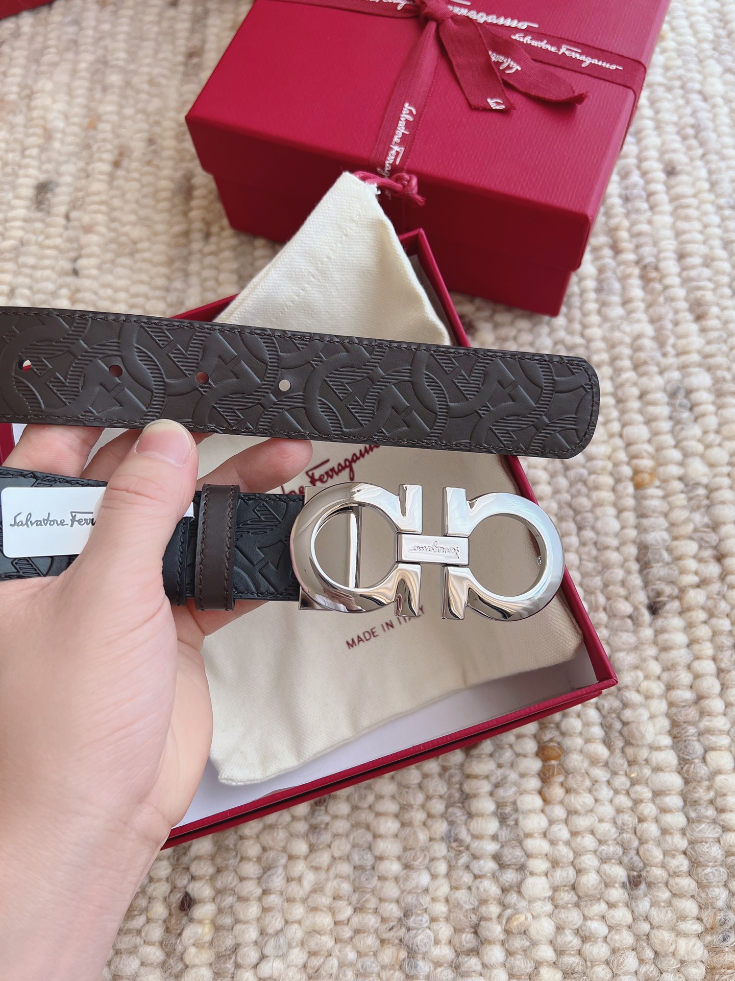 Salvatore Ferragamo Male Basic Belt Top Grain Leather S-m-l