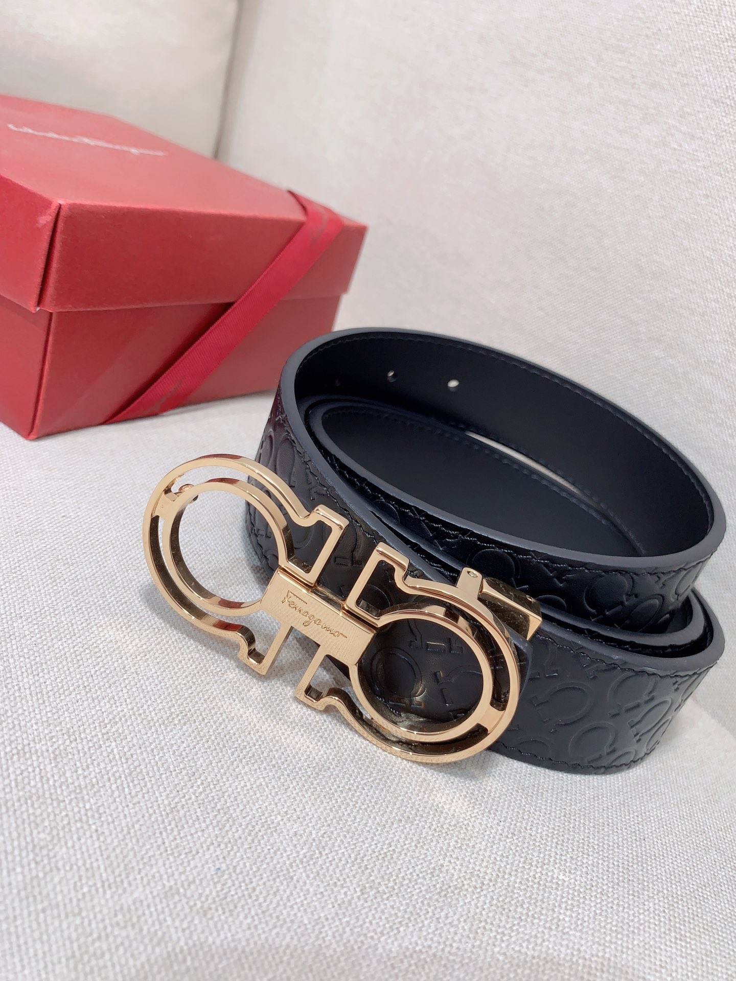 Salvatore Ferragamo Male Leather Belt Cow Leather 35mm