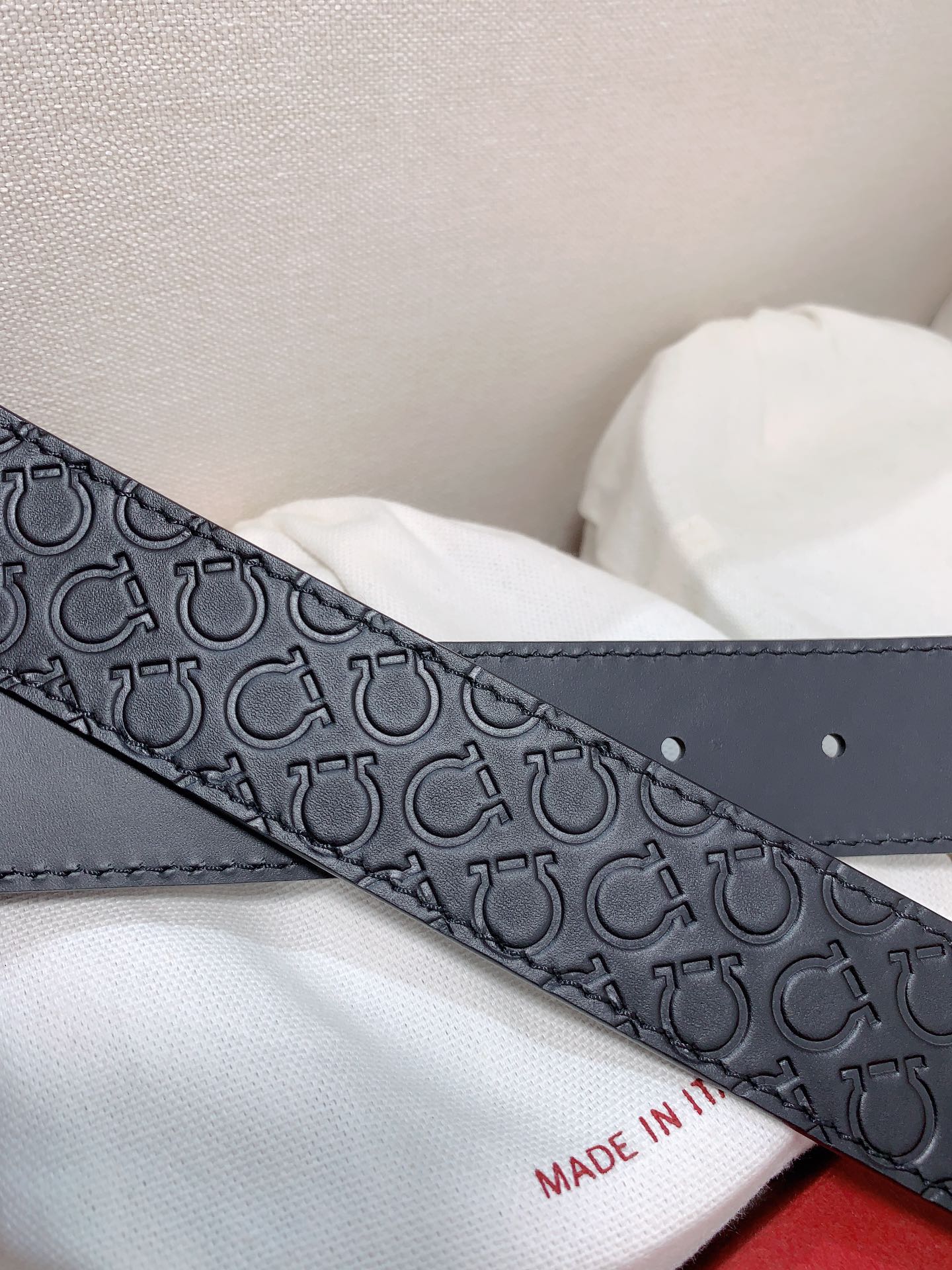 Salvatore Ferragamo Male Leather Belt Cow Leather 35mm