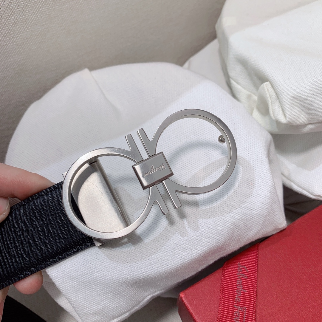 Salvatore Ferragamo Male Leather Belt Cow Leather 35mm