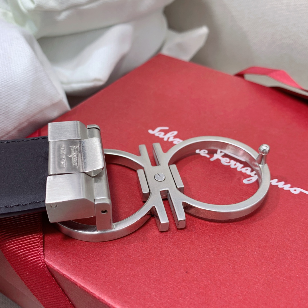 Salvatore Ferragamo Male Leather Belt Cow Leather 35mm