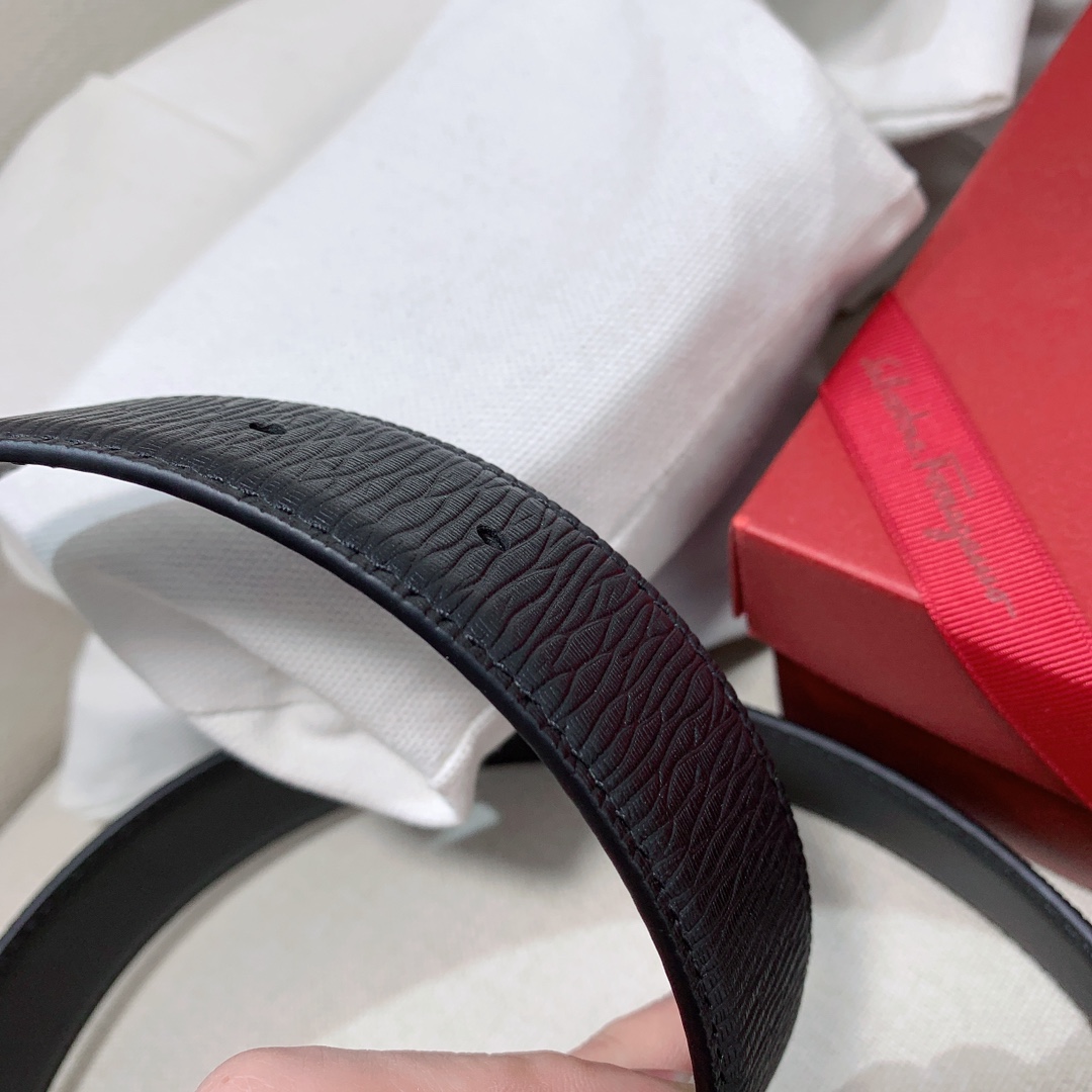 Salvatore Ferragamo Male Leather Belt Cow Leather 35mm