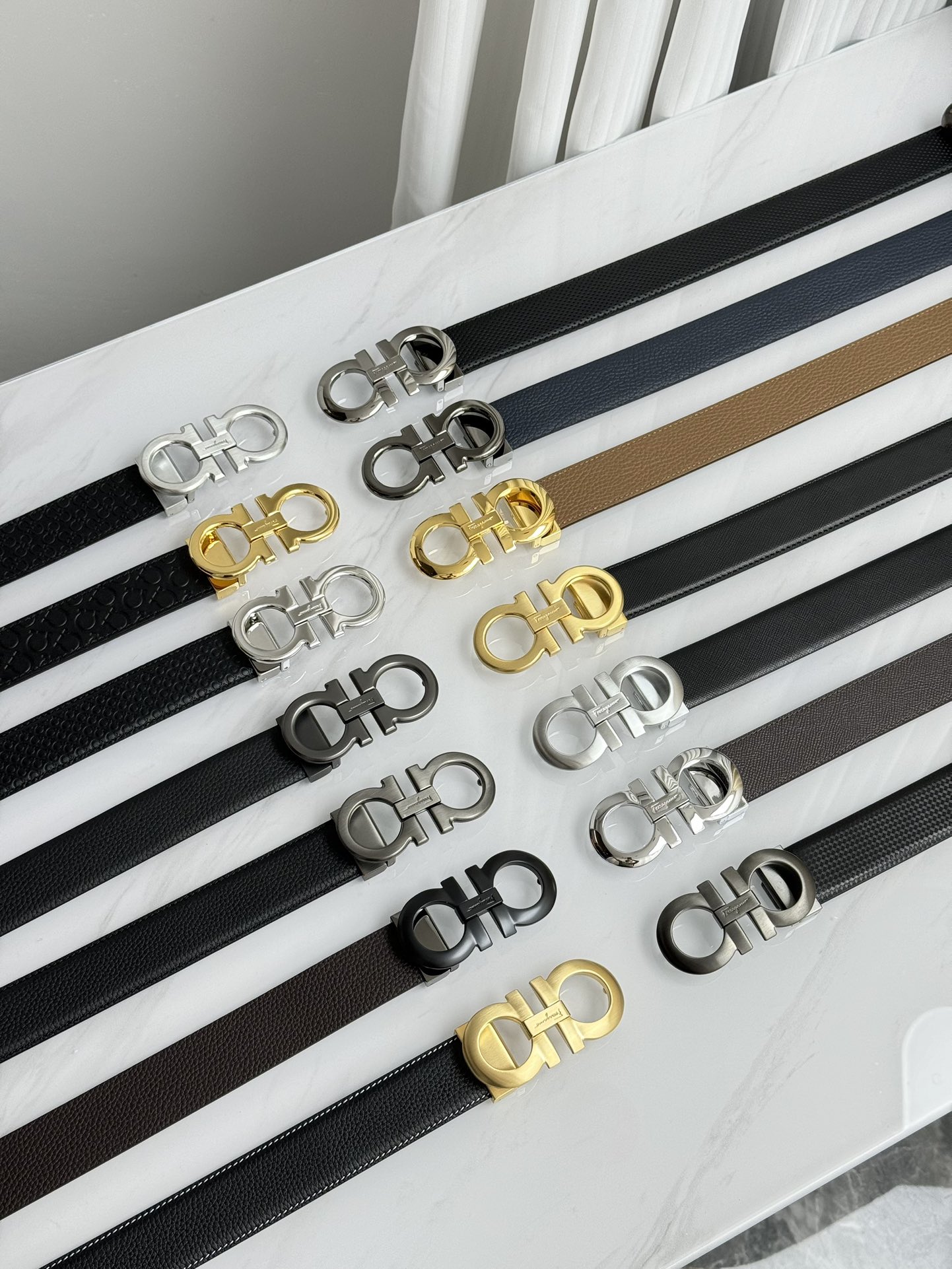 Salvatore Ferragamo Male Leather Belt Top Grain Leather