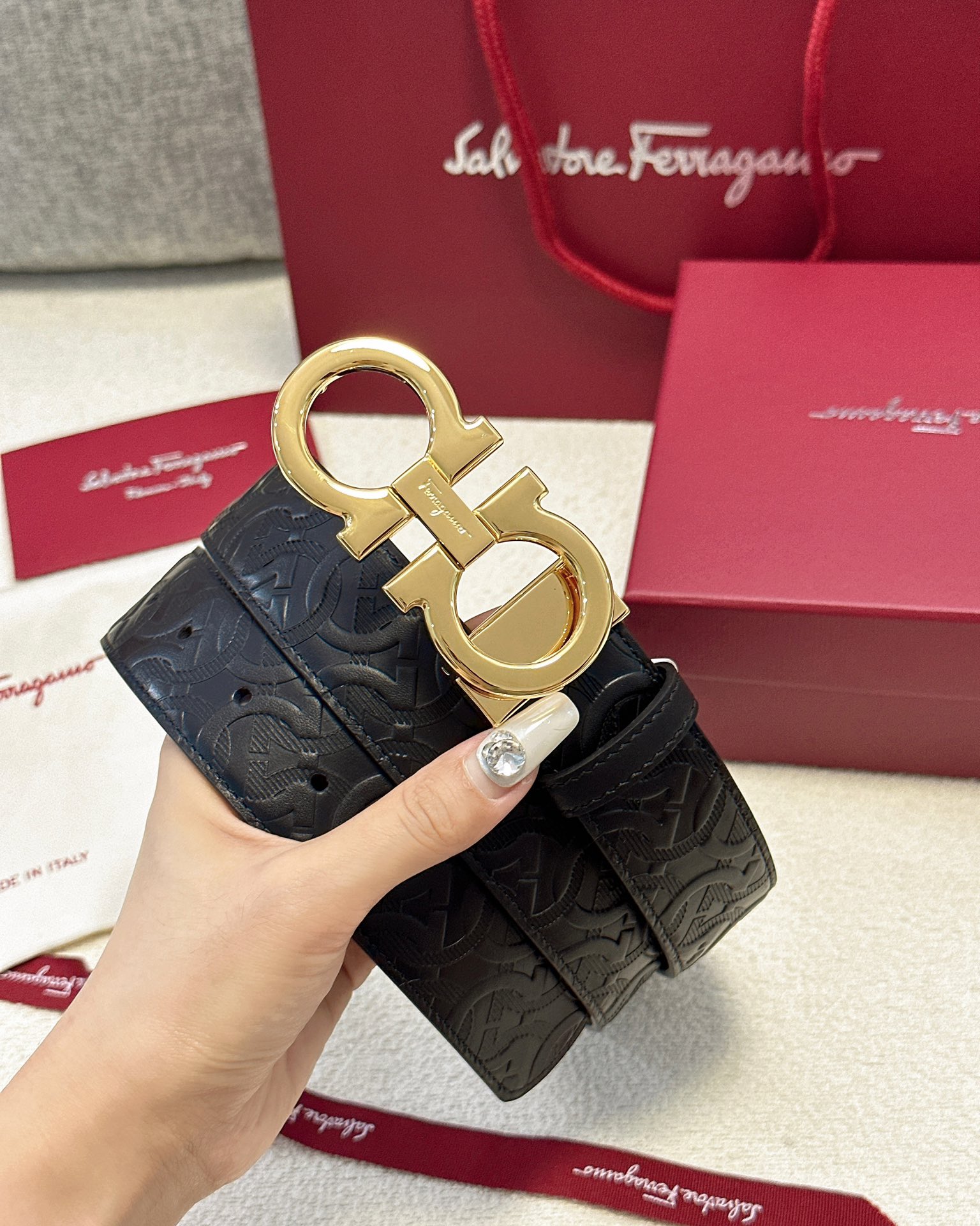 Salvatore Ferragamo Male Basic Belt Cow Leather M