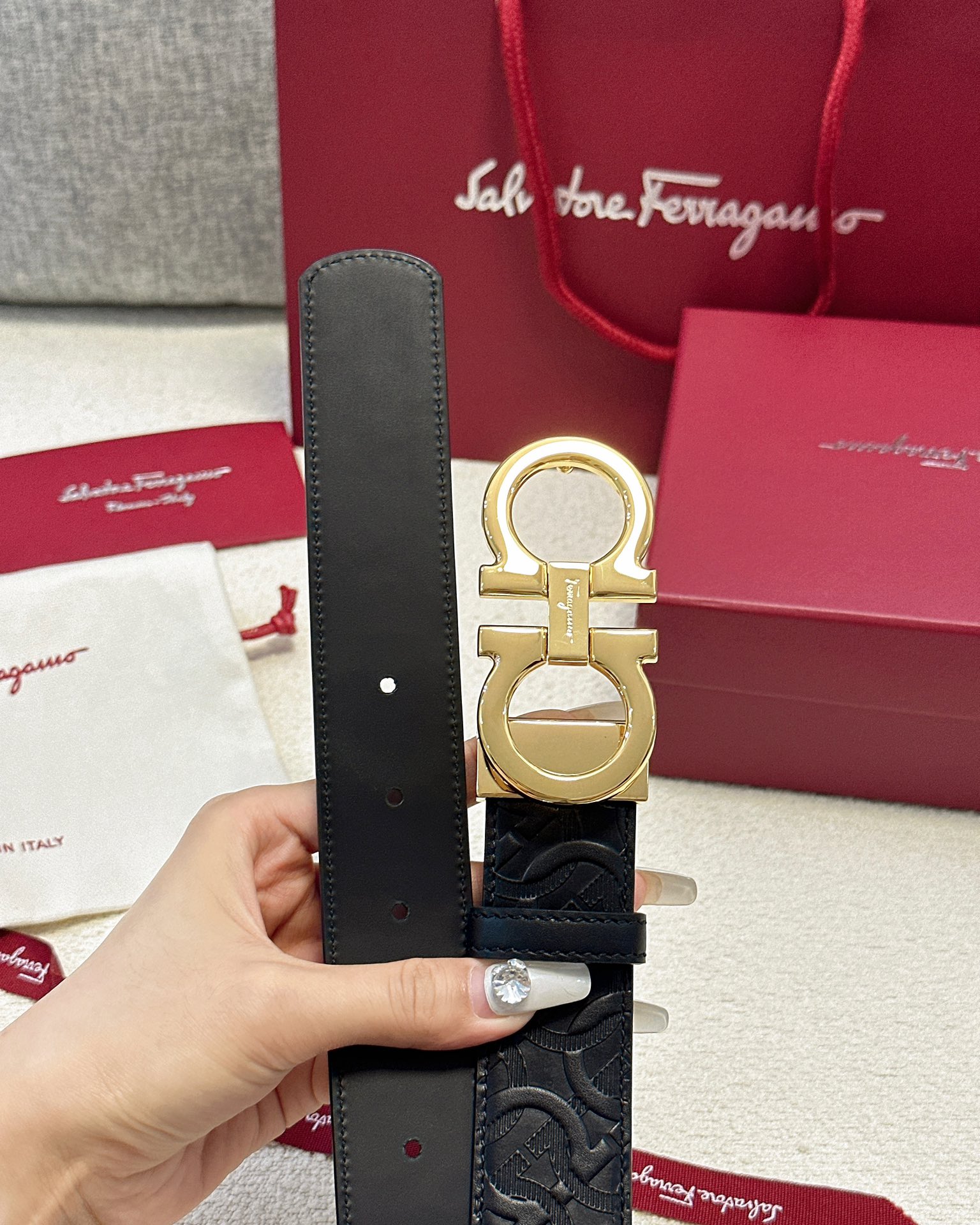 Salvatore Ferragamo Male Basic Belt Cow Leather M