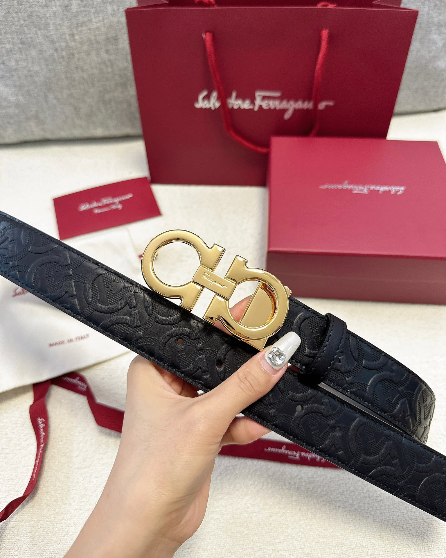 Salvatore Ferragamo Male Basic Belt Cow Leather M