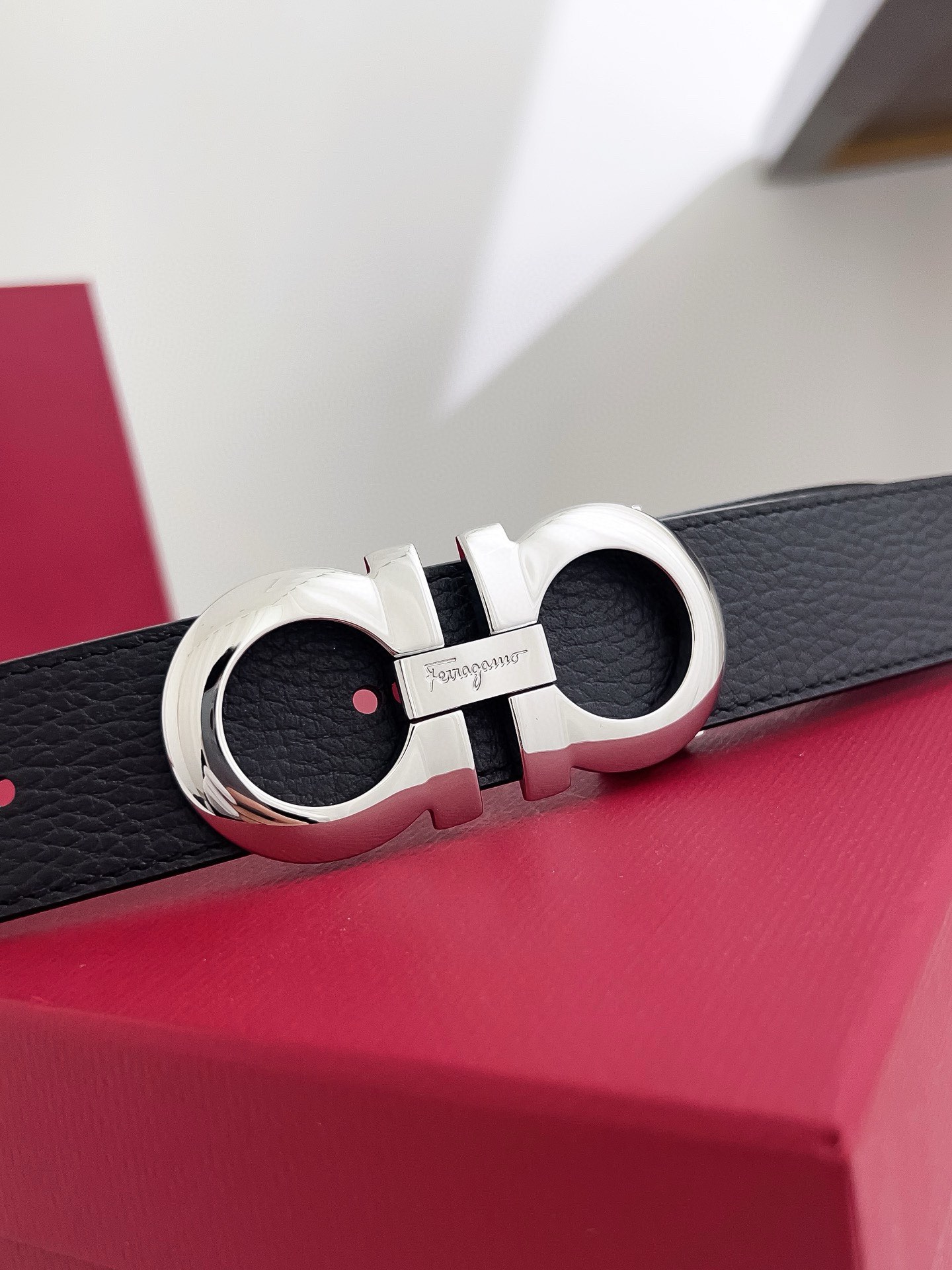 Salvatore Ferragamo Male Leather Belt Cow Leather M