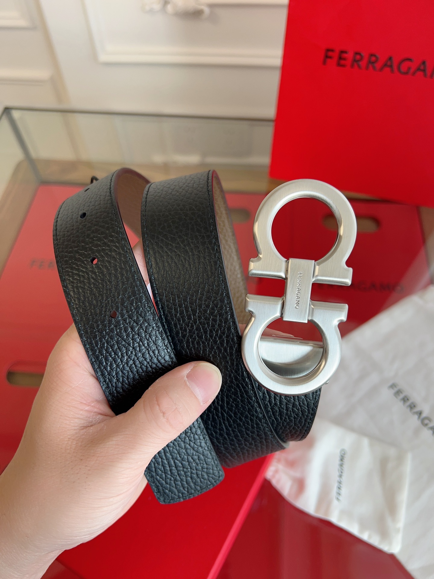 Salvatore Ferragamo Basic Belt Cow Leather M