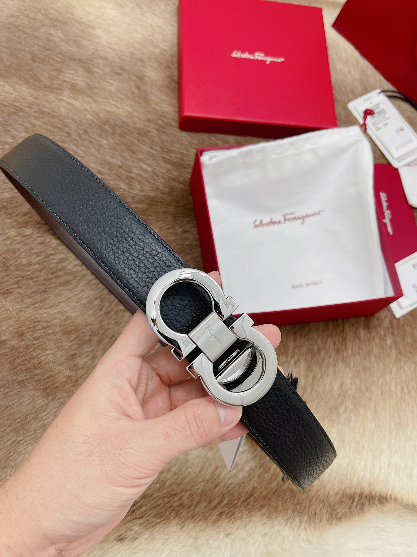 Salvatore Ferragamo Male Leather Belt M