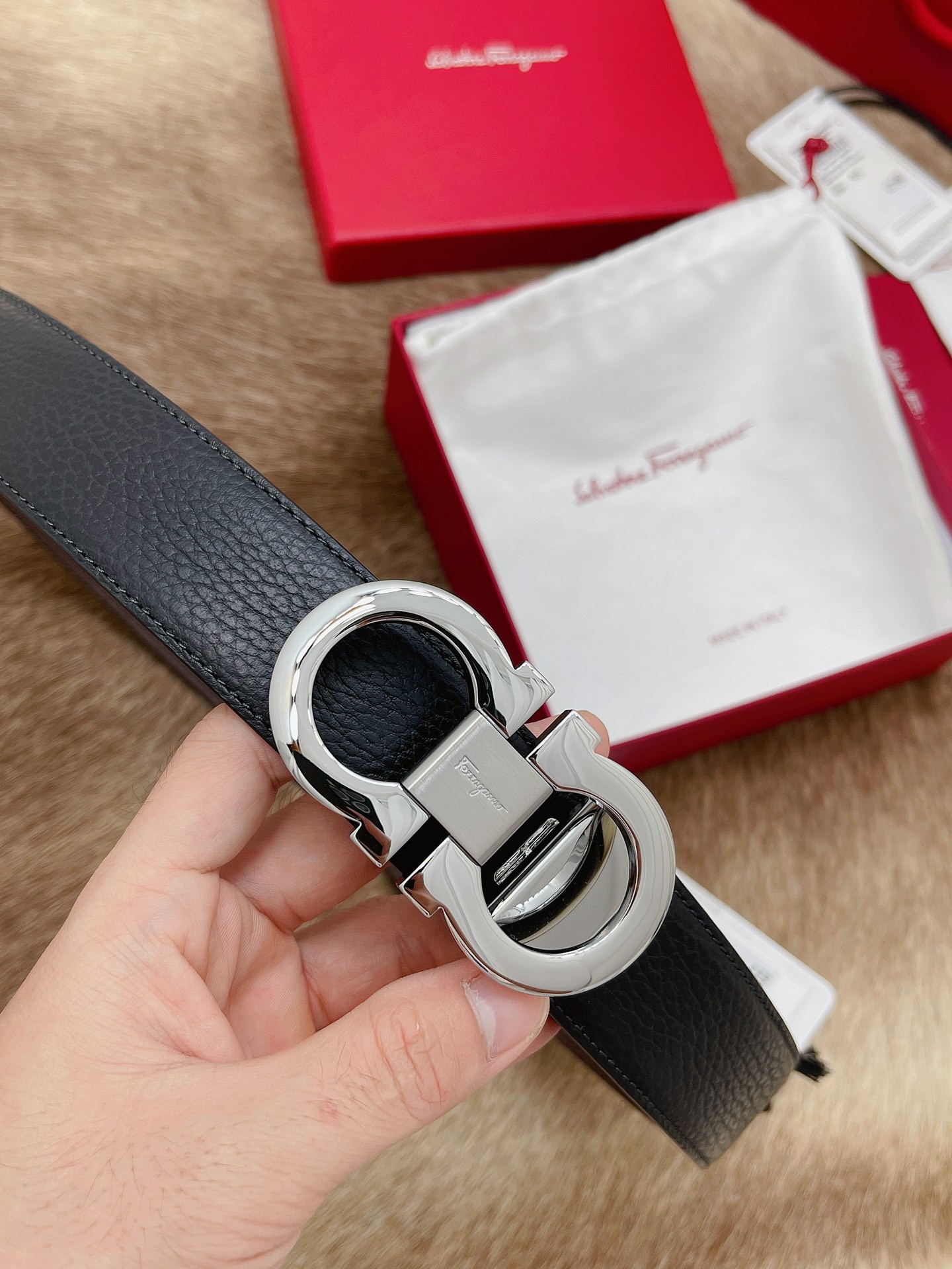 Salvatore Ferragamo Male Leather Belt M