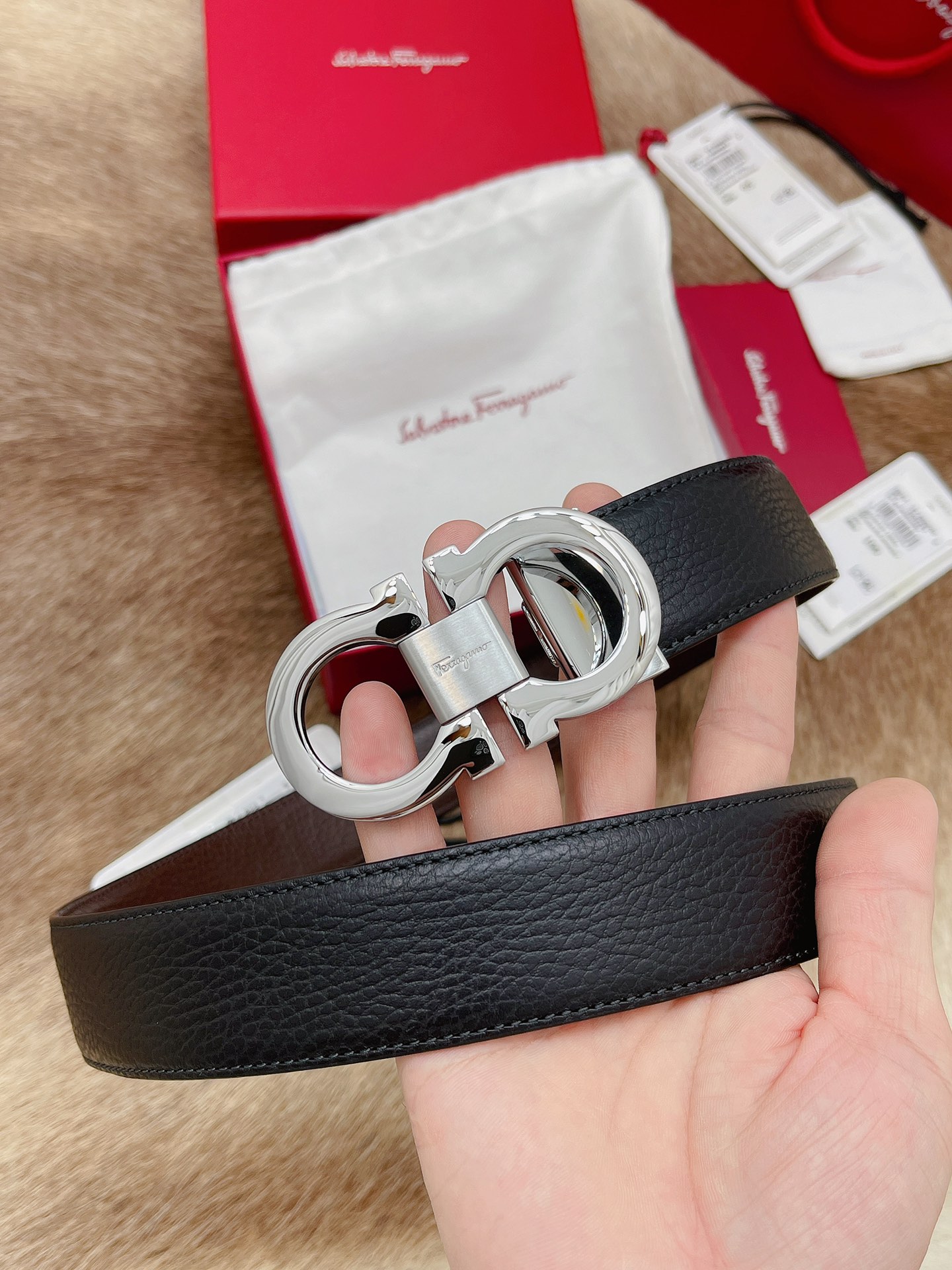 Salvatore Ferragamo Male Leather Belt M