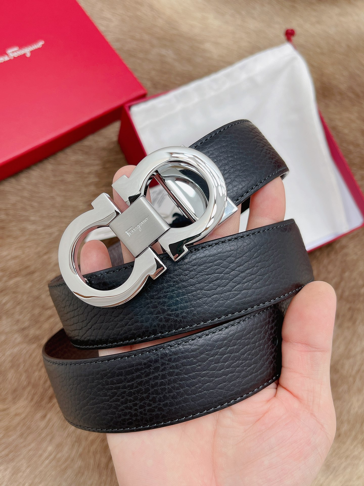 Salvatore Ferragamo Male Leather Belt M