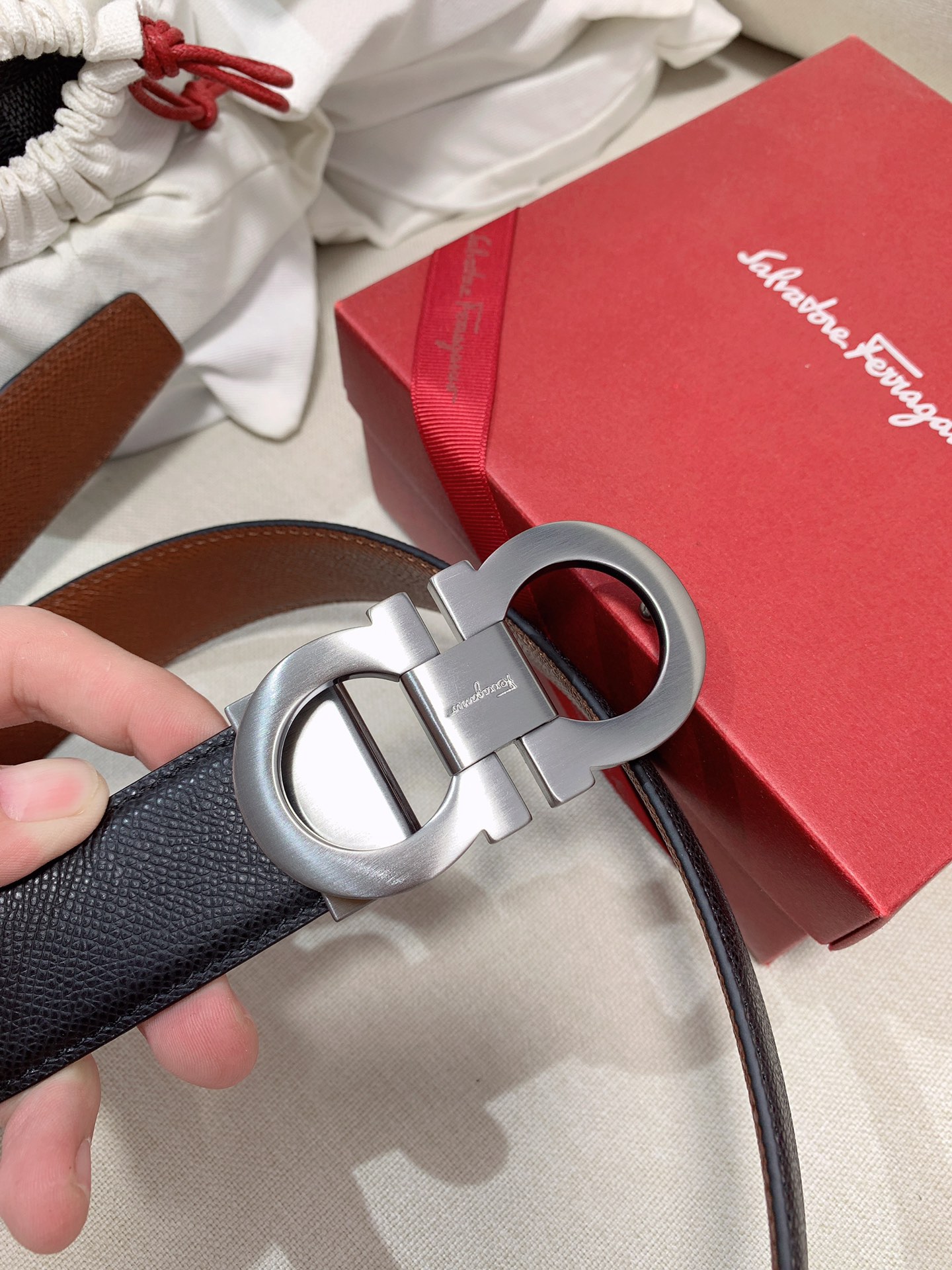 Salvatore Ferragamo Male Leather Belt M