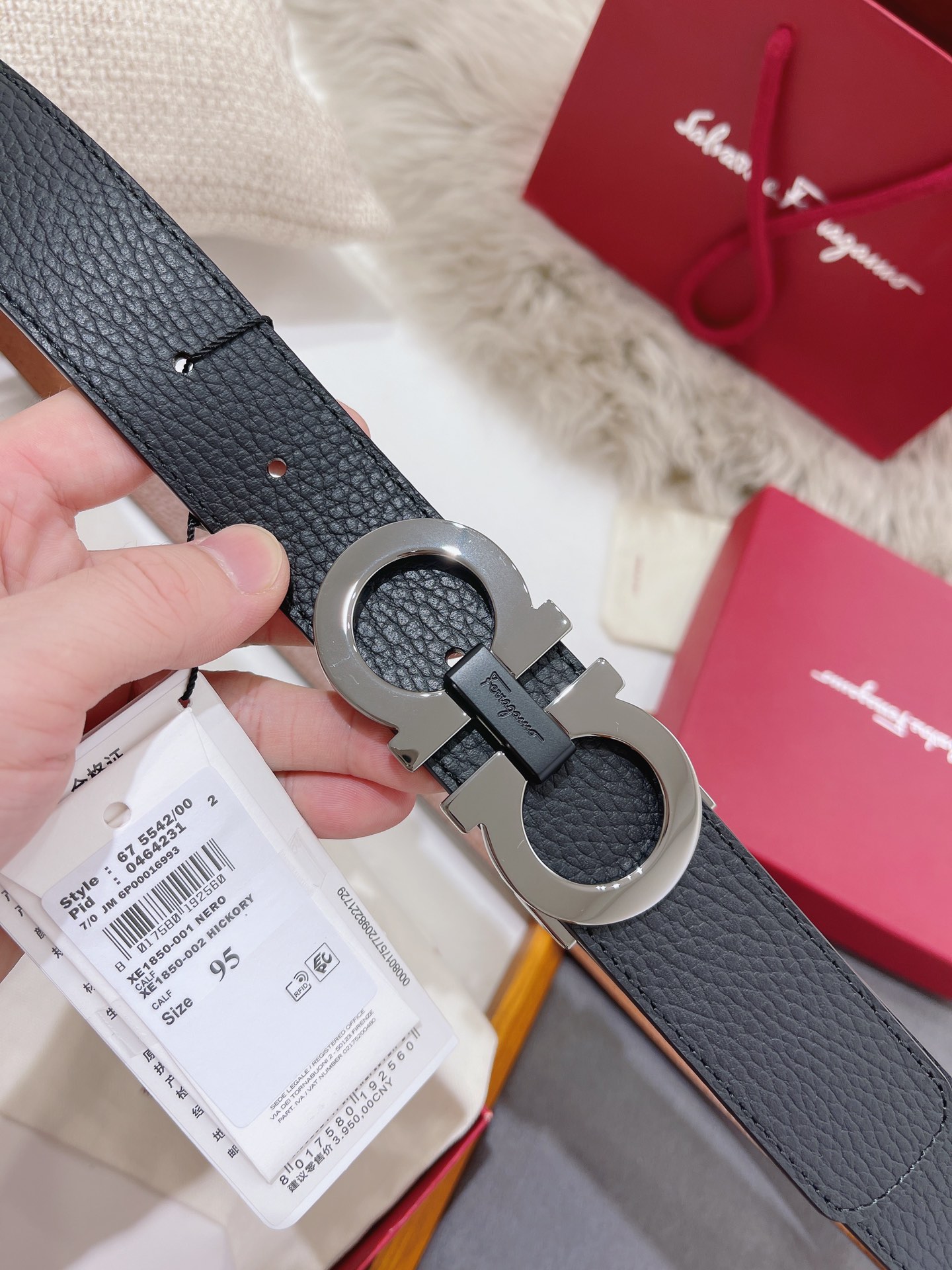 Salvatore Ferragamo Male Leather Belt M